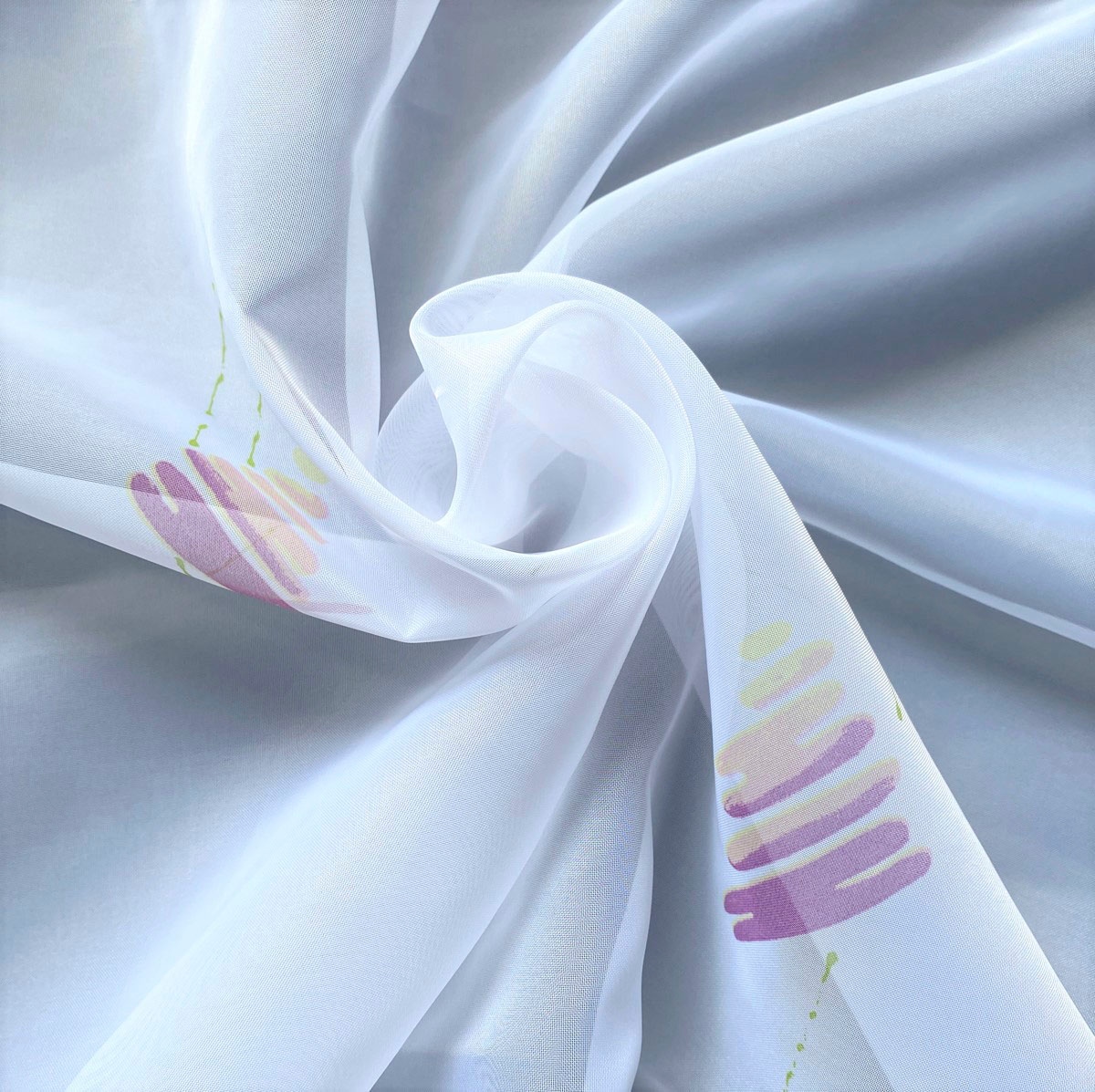 Weckbrodt Gardine »Lissi«, (1 St.), Voile, bedruckt, Allover, Motiv, halbtransparent, Bleiband, Store