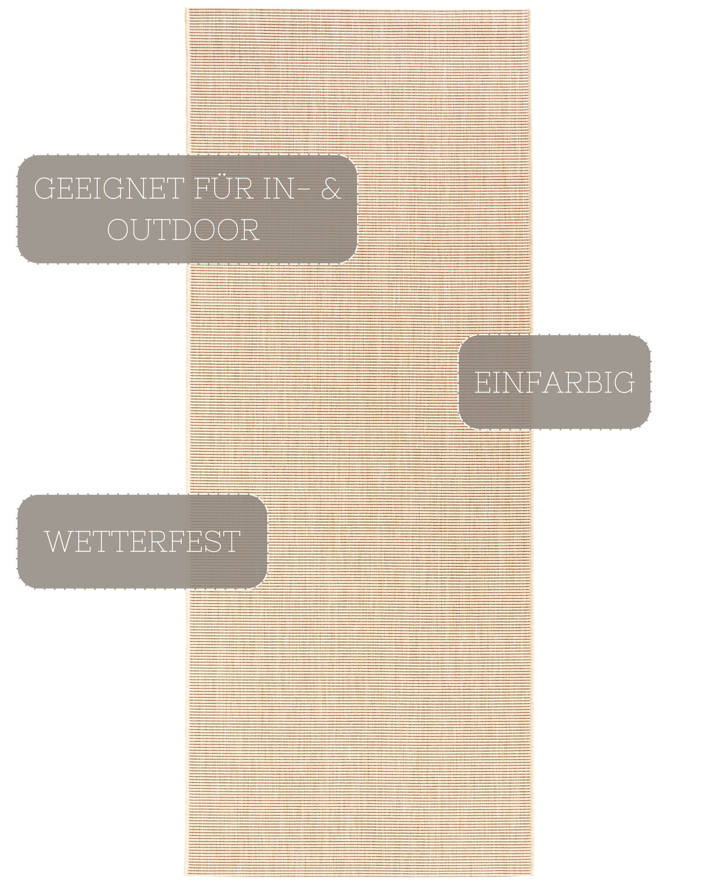 HANSE Home Teppich »Match«, rechteckig, 8 mm Höhe, In-& Outdoor, Kurzflor, günstig online kaufen