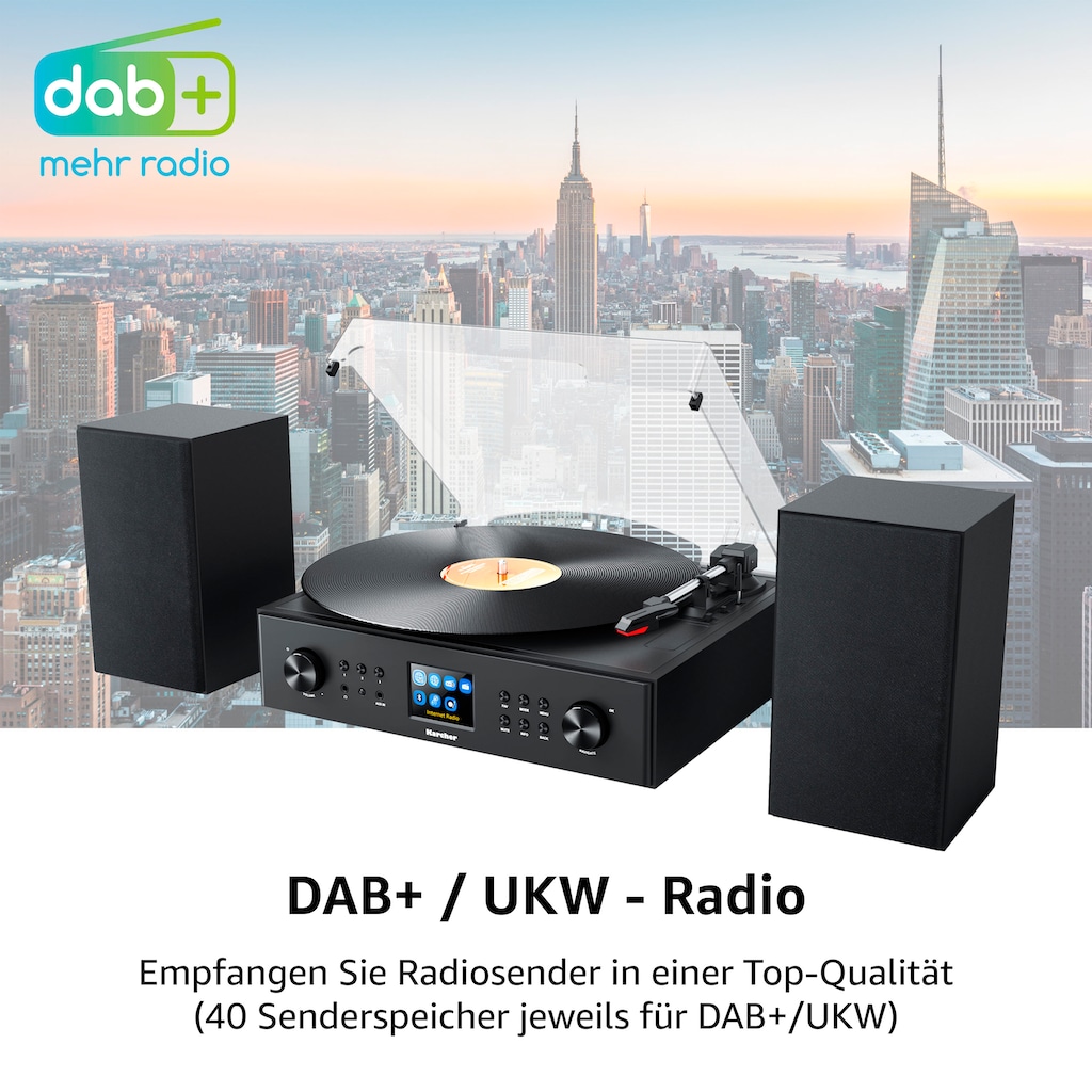Karcher Digitalradio (DAB+) »MC 8000DI«, (Bluetooth-WLAN Digitalradio (DAB+)-UKW mit RDS 20 W)