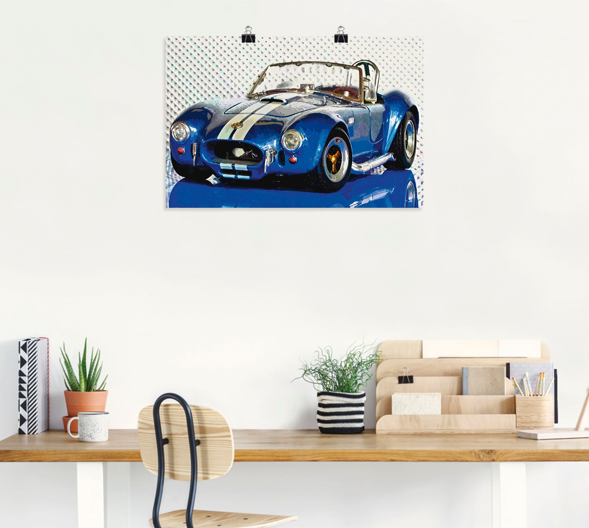 Artland Wandbild »Shelby Cobra blau«, Auto, (1 St.), als Leinwandbild, Poster in verschied. Größen