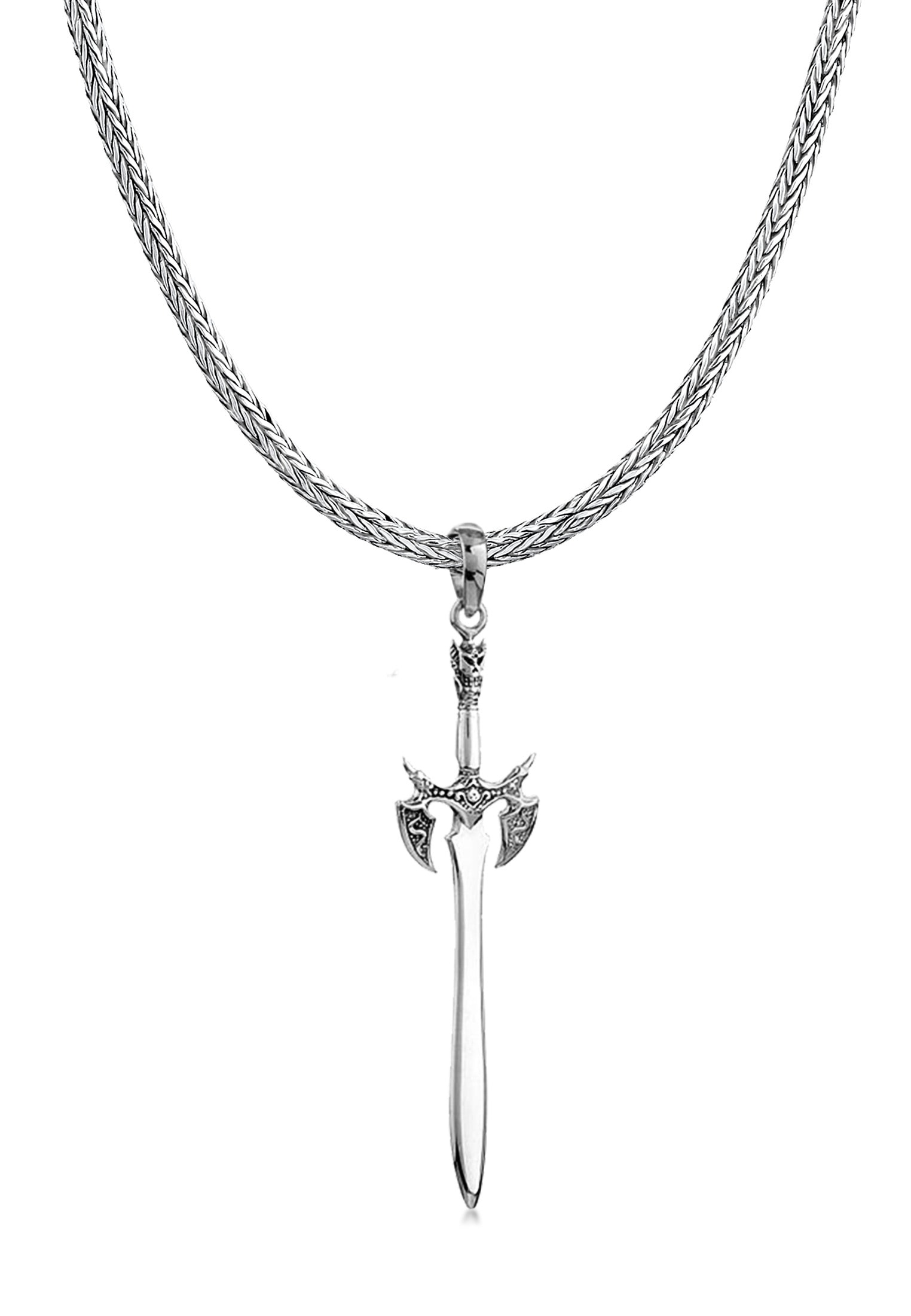 925 Silber« kaufen Schwert online Kuzzoi mit Schlangenkette Massiv Kette »Herren Anhänger