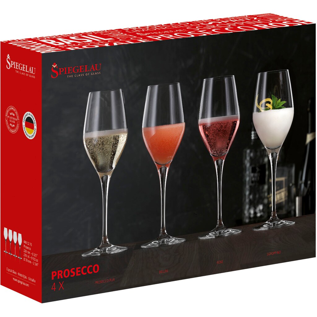 SPIEGELAU Champagnerglas »Special Glasses«, (Set, 4 tlg., Set bestehend aus 4 Gläsern)