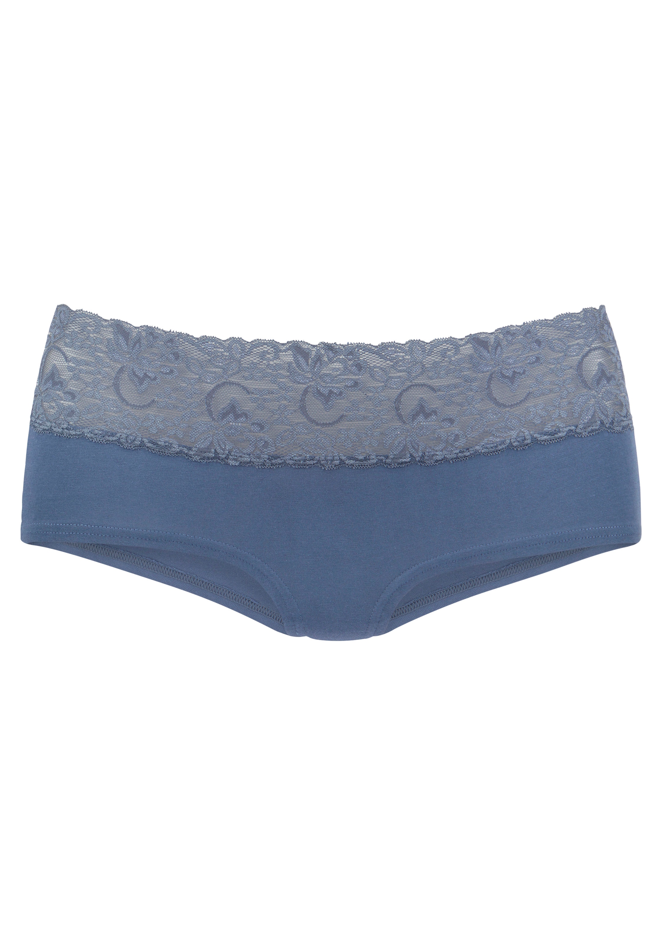 Vivance Panty, (3er-Pack), aus elastischer Baumwolle mit floraler Spitze