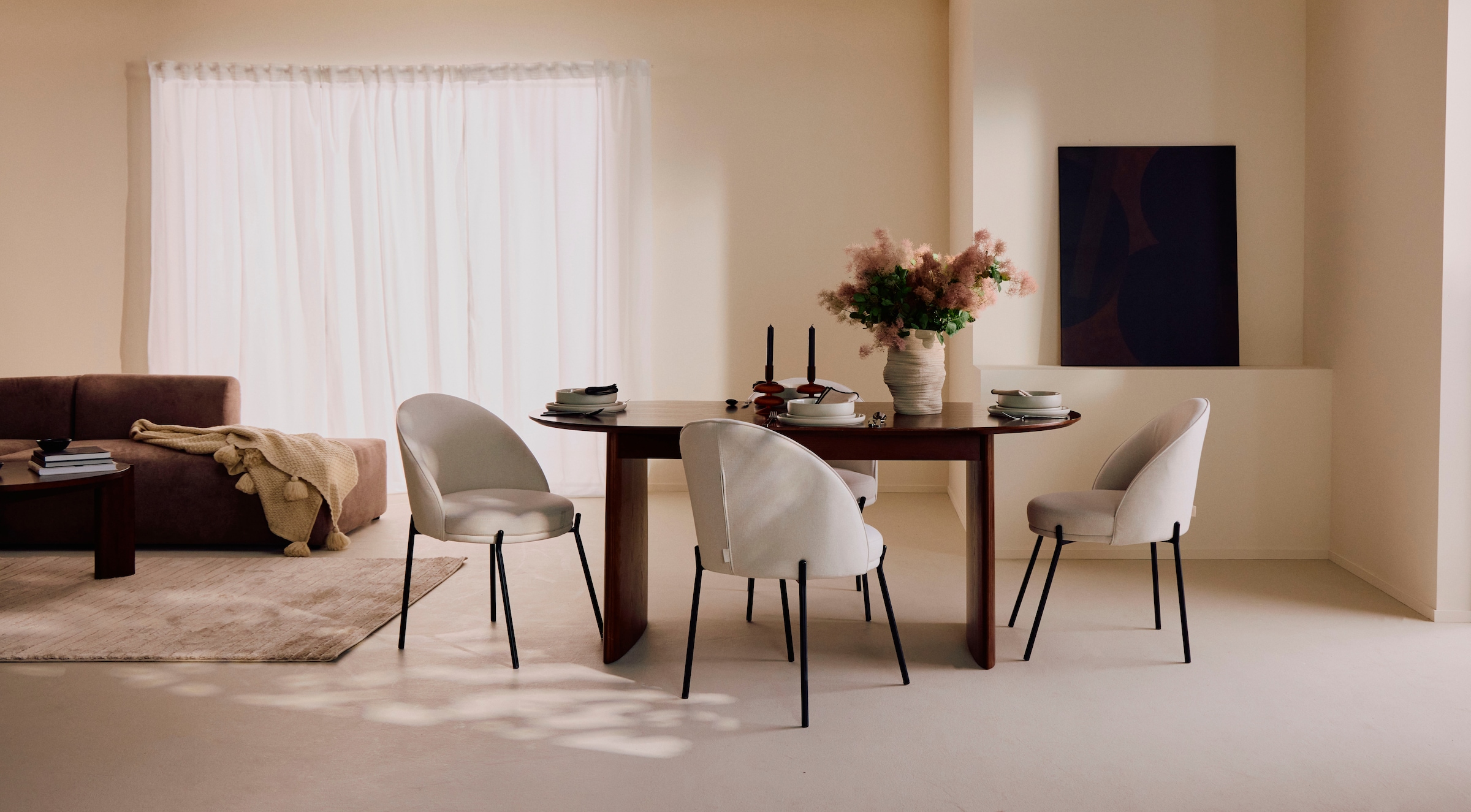 LeGer Home by Lena Gercke Esszimmerstuhl »Isalie«, (Set), 2 St., mit pflegeleichtem Webstoff, Metallgestell, Sitztiefe 47 cm
