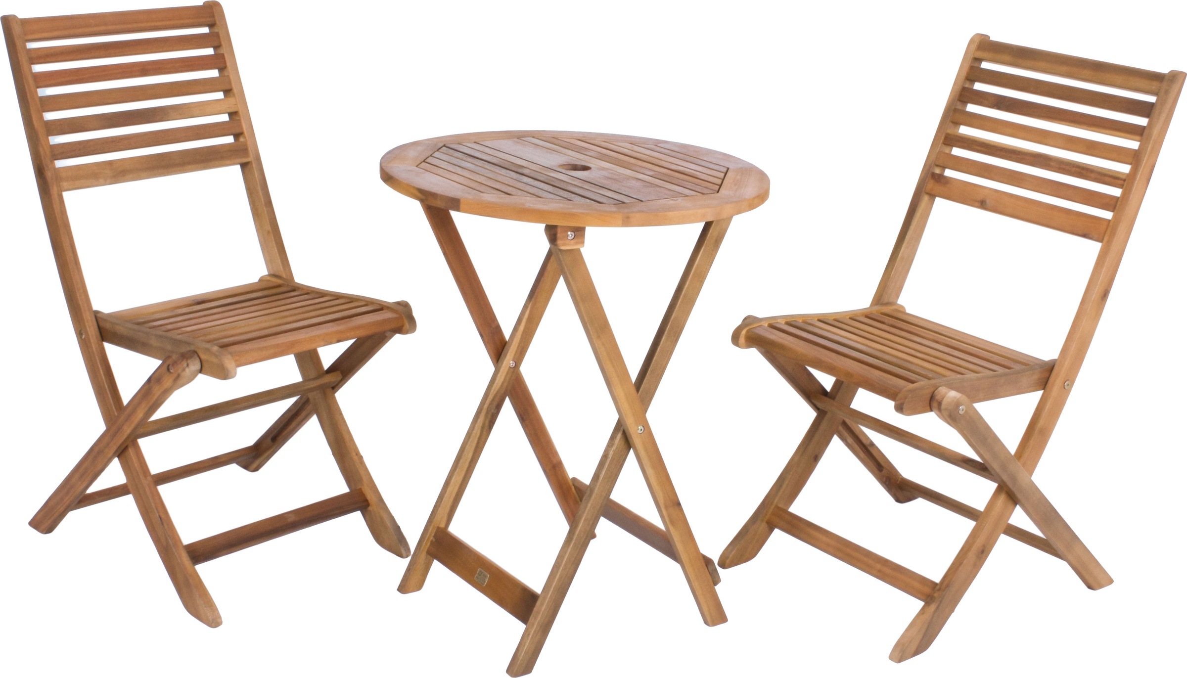 Garden Pleasure Balkonset »»IBARRA«« 2 Stühle (klappbar), Tisch Ø60 cm, kla günstig online kaufen