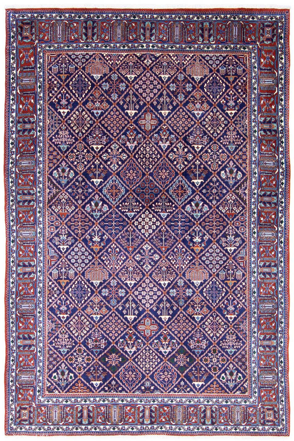 morgenland Wollteppich »Meymeh Durchgemustert Blu 300 x 202 cm«, rechteckig günstig online kaufen