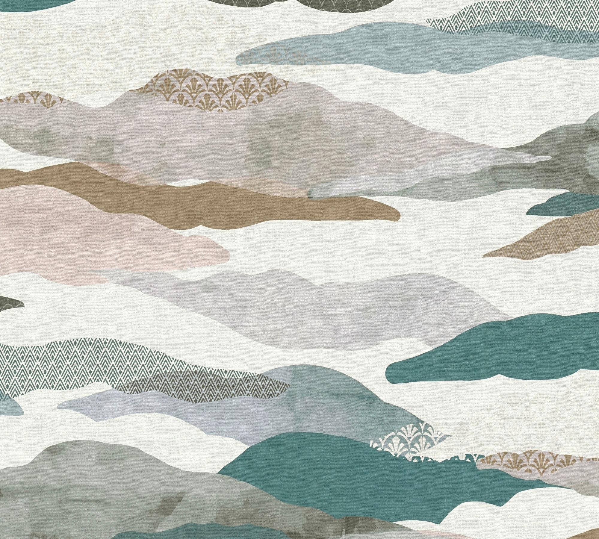 A.S. Création Vliestapete »PintWalls II Grafik-Tapete Mustertapete Wellen Wolken« matt strukturiert Vliestapete Abstrakt für Schlafzimmer Küche Wohnzimmer Grafik Design