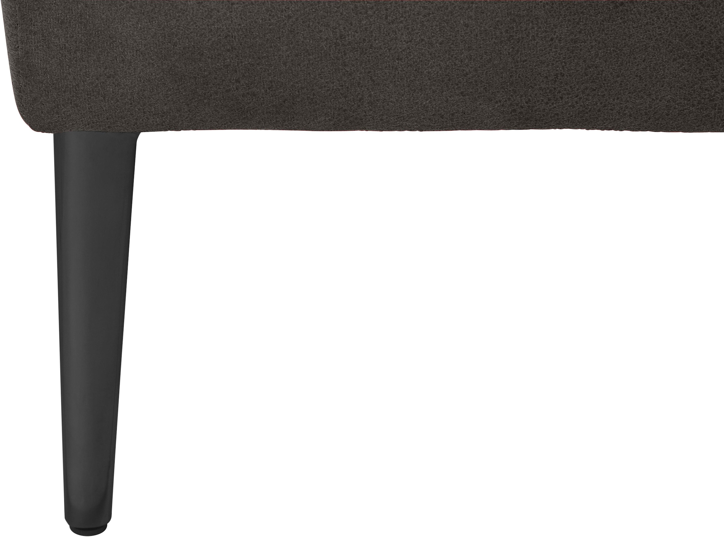 W.SCHILLIG Ecksofa »enjoy&MORE, Designsofa, bequem, zeitlos und elegant, L-Form«, Sitztiefenverstellung, Füße schwarz pulverbeschichtet, Breite 340 cm