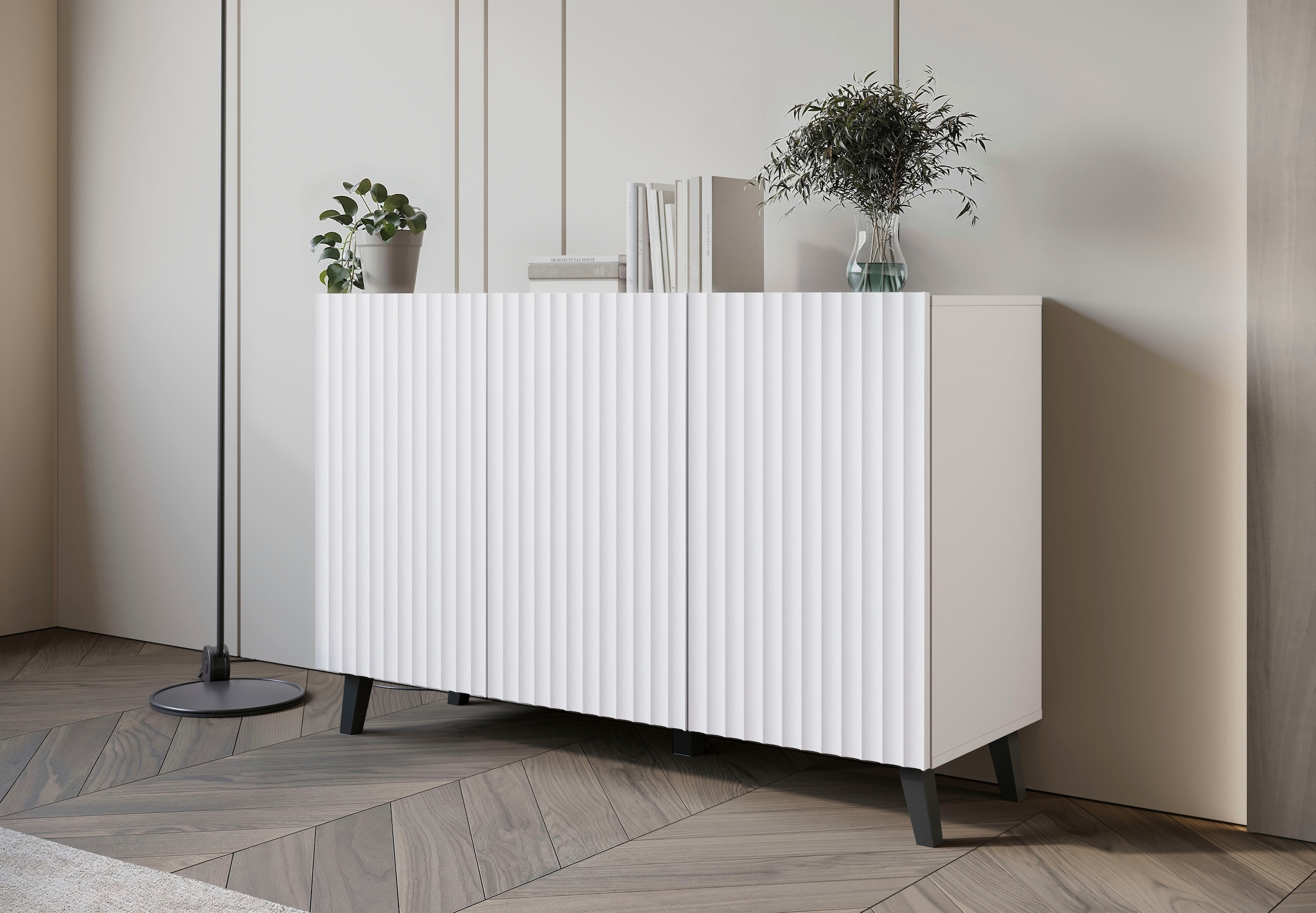 INOSIGN Sideboard »SIDEBOARD PHUKET«, (1 St.), Modernes Sideboard mit 6 Fächern, Breite 120 cm