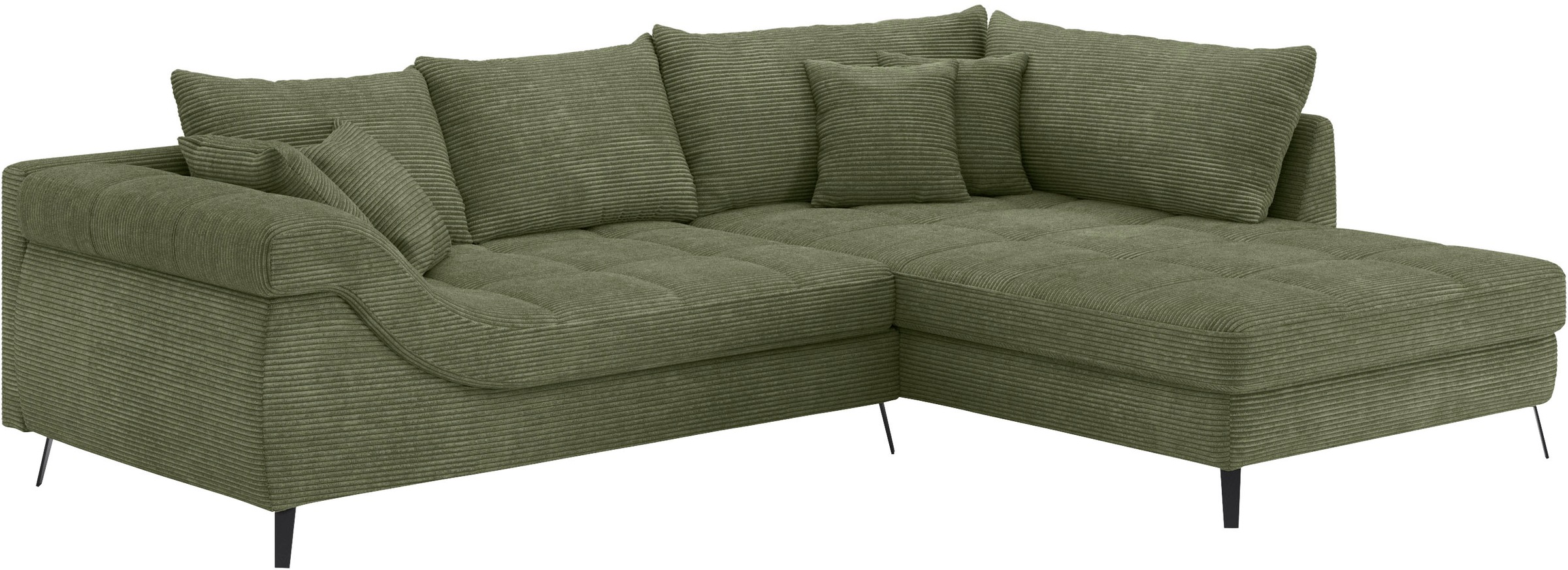 Mr. Couch Ecksofa »Portofino L-Form«, 4 Bezugsqualitäten, 13,5 cm hohe Meta günstig online kaufen