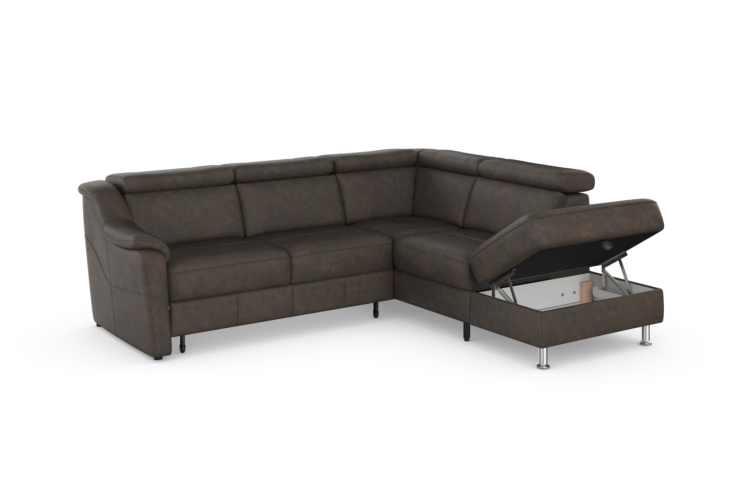 sit&more Ecksofa »Freetown L-Form«, inklusive Kopfteilverstellung und komfortablem Federkern