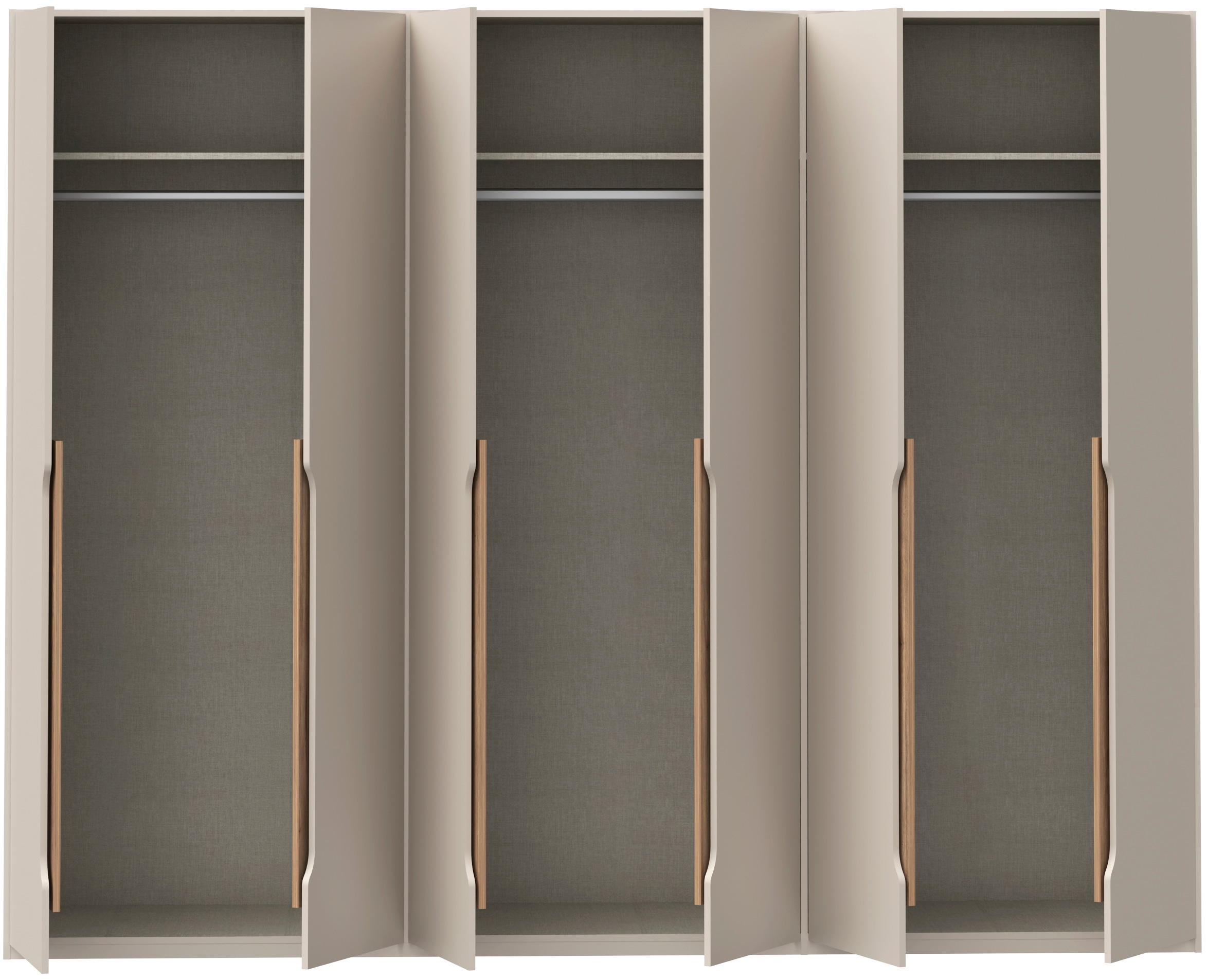 FORTE Drehtürenschrank, Höhe 2,10 mtr., stehende Montage, Grifflos