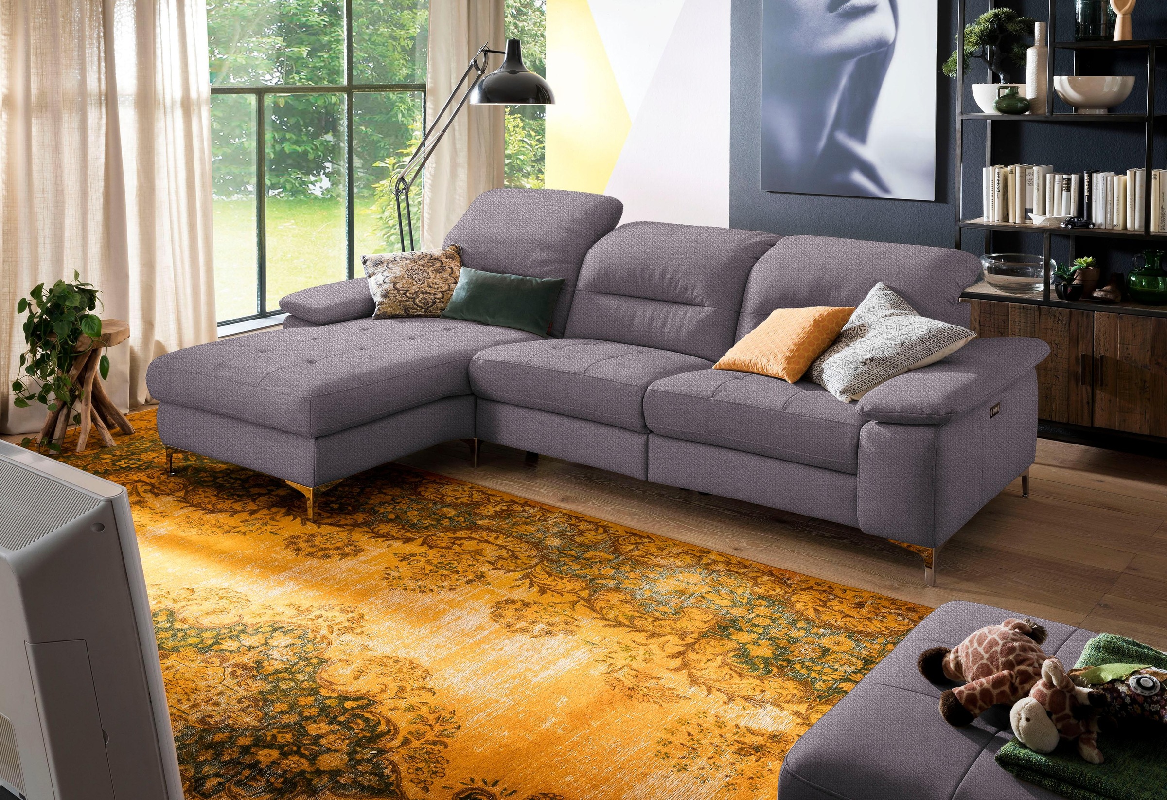 Home affaire Ecksofa »Basel L-Form« mit vollmotorischer Relaxfunktion und m günstig online kaufen