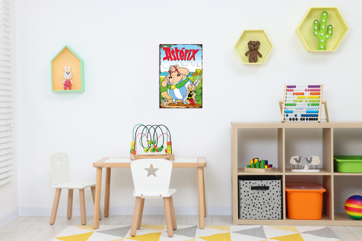 LuckyLinde Metallbild »Asterix, Obelix und Idefix II«, Cartoon-Comic-Fantasy-Figuren-Film-Filmfiguren, (1 St.), Stahlschild 20x30 cm Wanddeko Bild zum Film "Kampf der Häuptlinge"