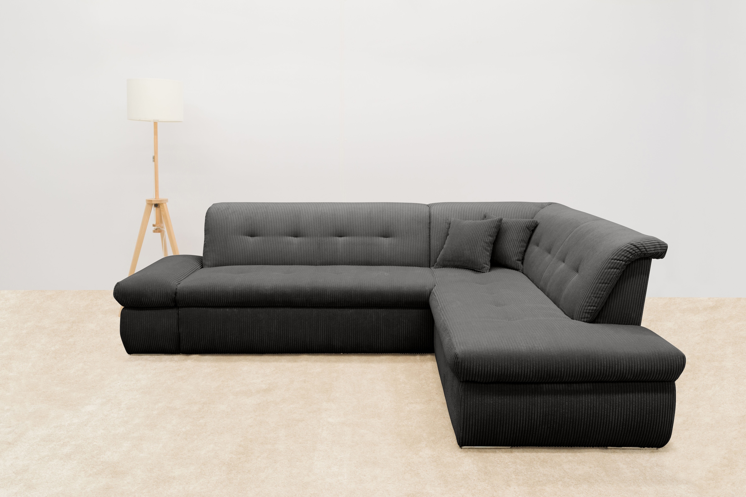 DOMO collection Ecksofa »Moric L-Form«, wahlweise mit Bettfunktion und Arml günstig online kaufen