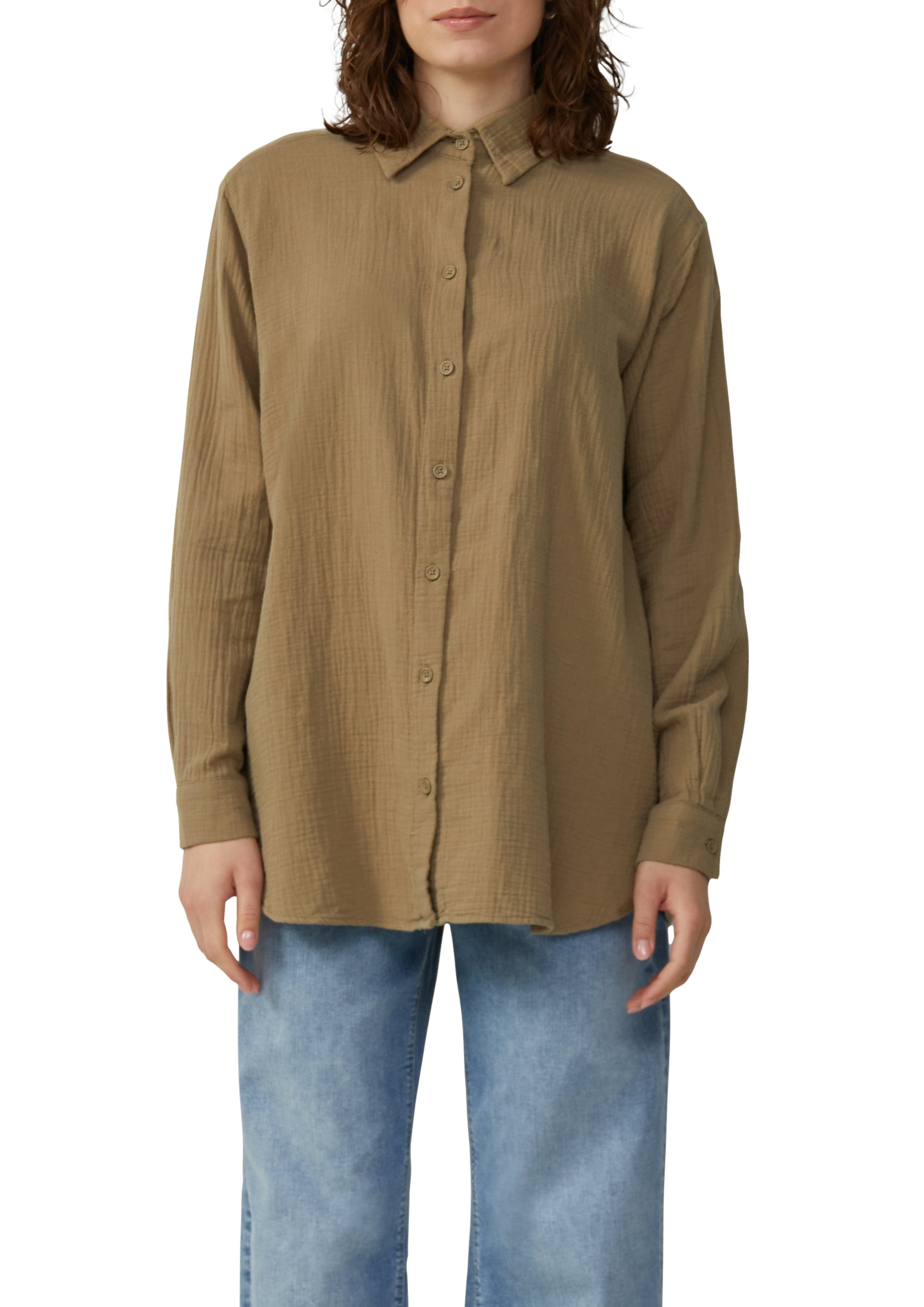 QS Hemdbluse aus luftiger Musselinqualität