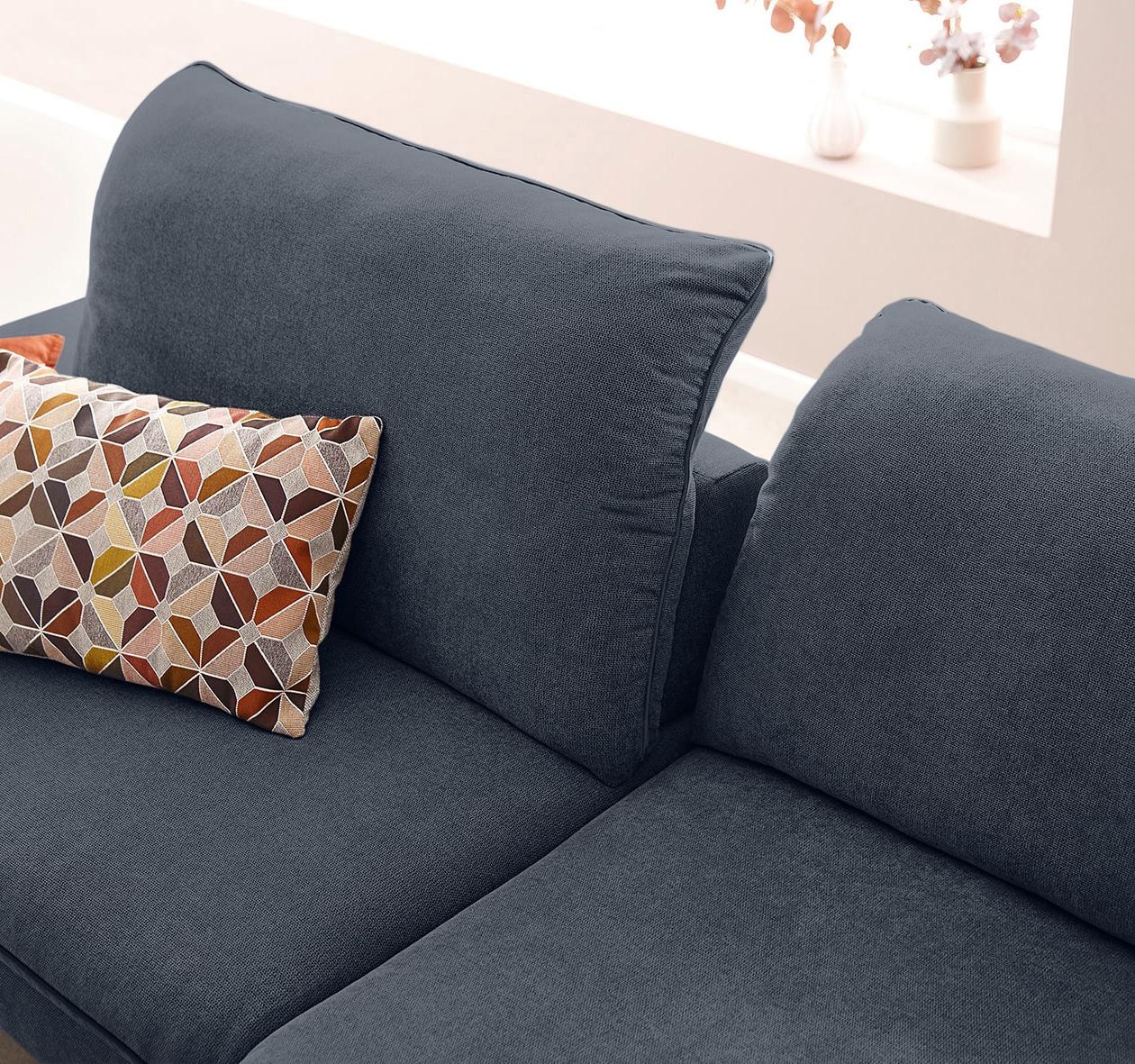 W.SCHILLIG Ecksofa »enjoy&MORE, Designsofa, elegant und bequem, L-Form«, Sitztiefenverstellung, Füße schwarz pulverbeschichtet, Breite 294 cm