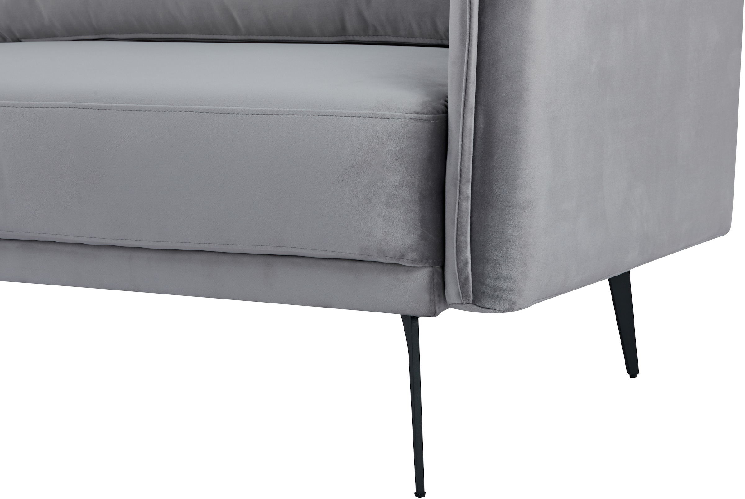 INOSIGN Schlafsofa »TULARE, 204 cm, klappbarer 3-Sitzer mit verstellbarer Rückenlehne,«, Schlaffunktion, Velvet-Samtvelours u. Webstoff