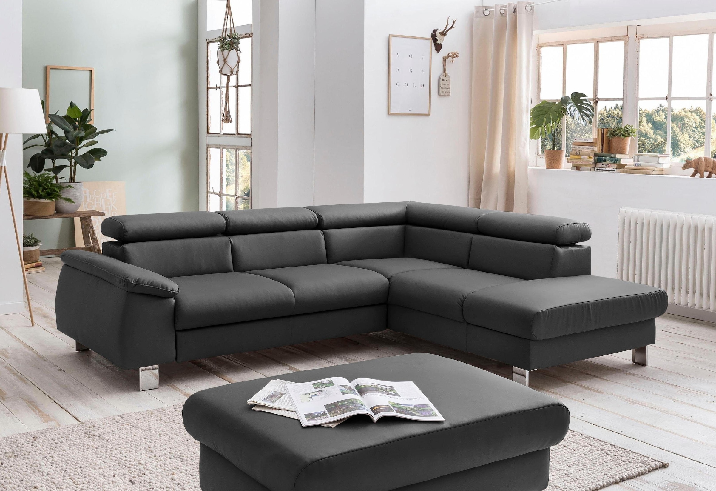 COTTA Polstergarnitur »Komaris L-Form«, (Set), Set bestehend aus: Ecksofa m günstig online kaufen