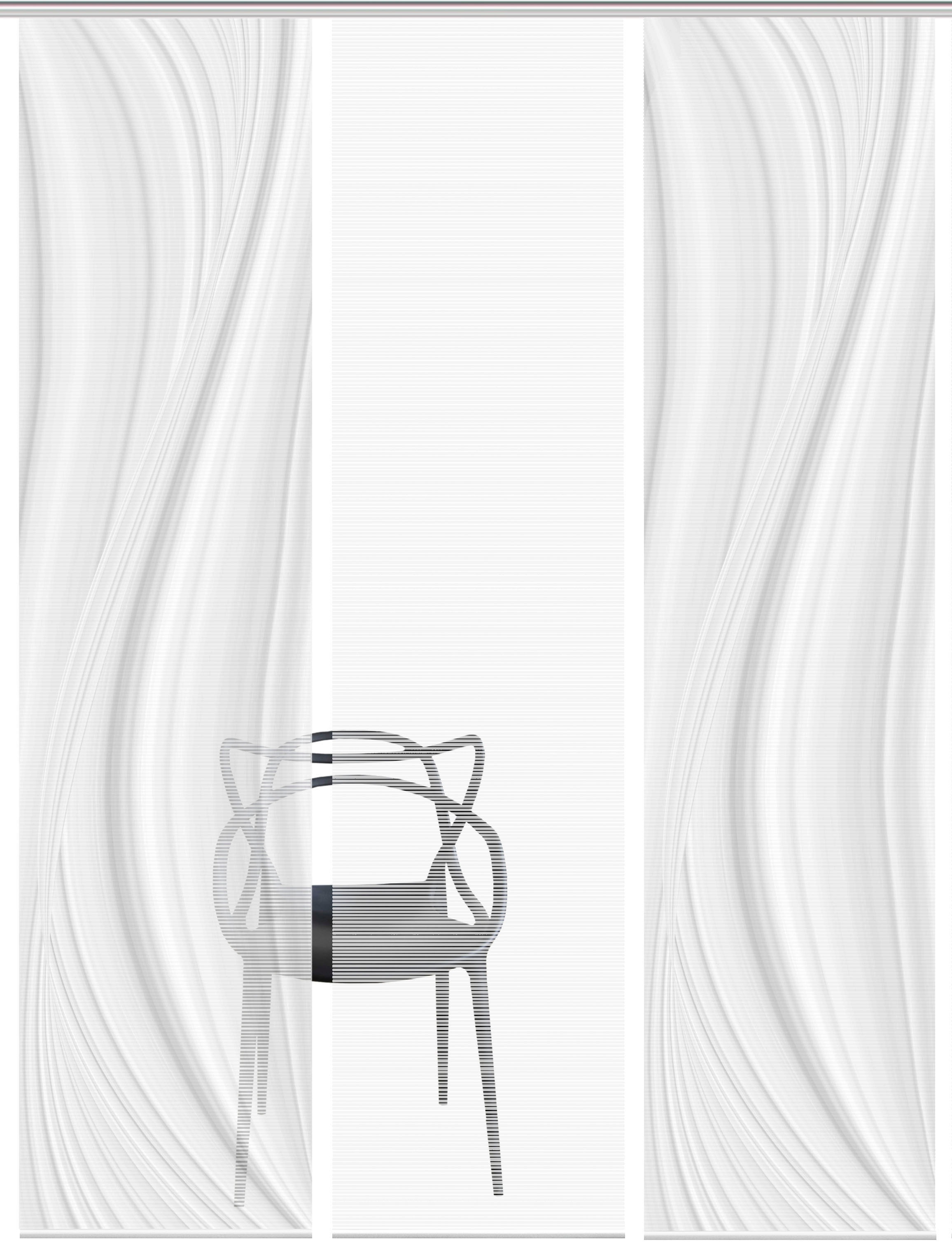 Vision S Schiebegardine »LAURINA 3er SET« Paneelwagen 3 Stk. tlg. Schiebevo günstig online kaufen