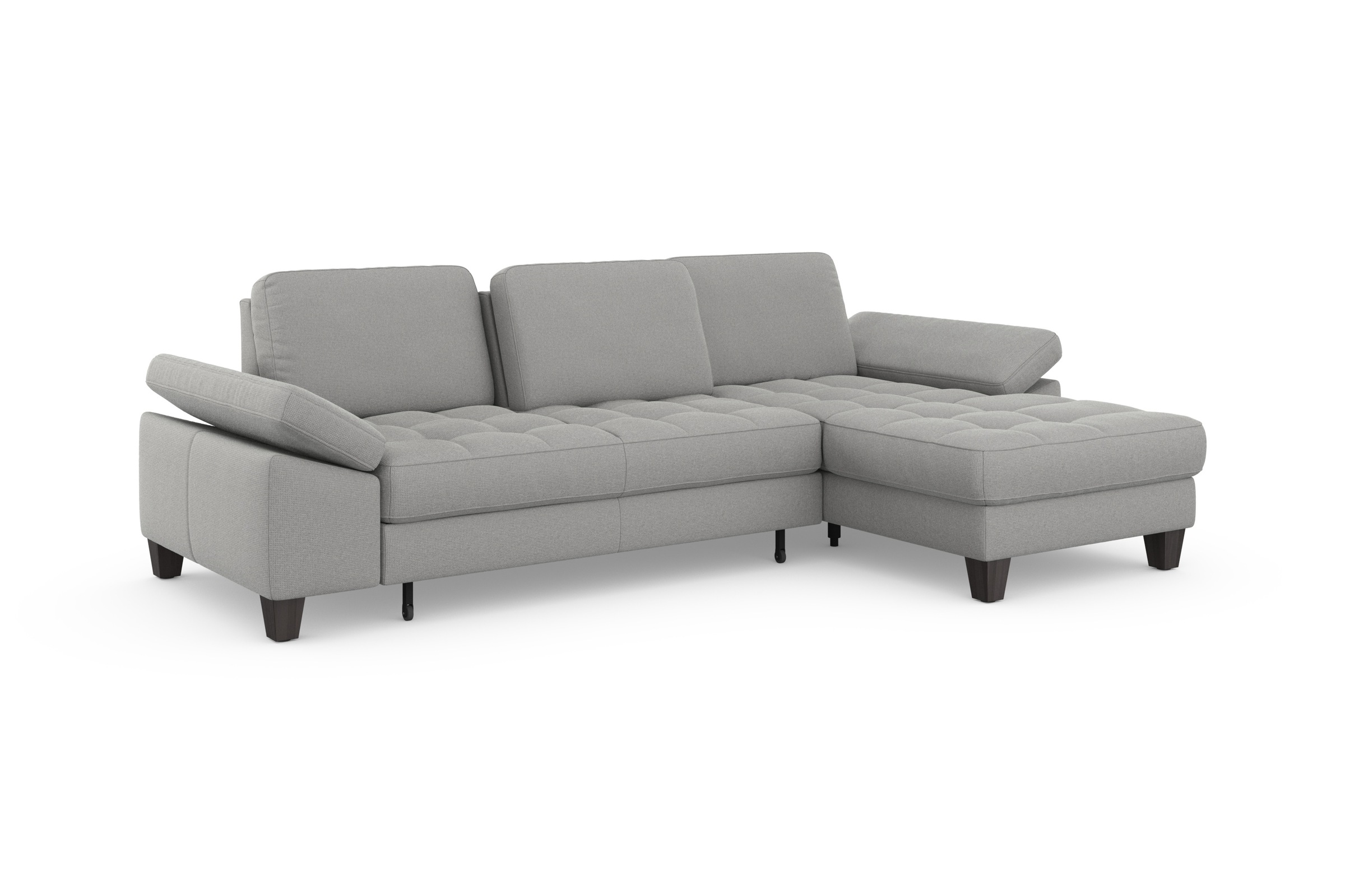 sit&more Ecksofa »Westham L-Form«, Recamiere, mit oder ohne Bettfunktion, Bettkasten, Füße wengefarben