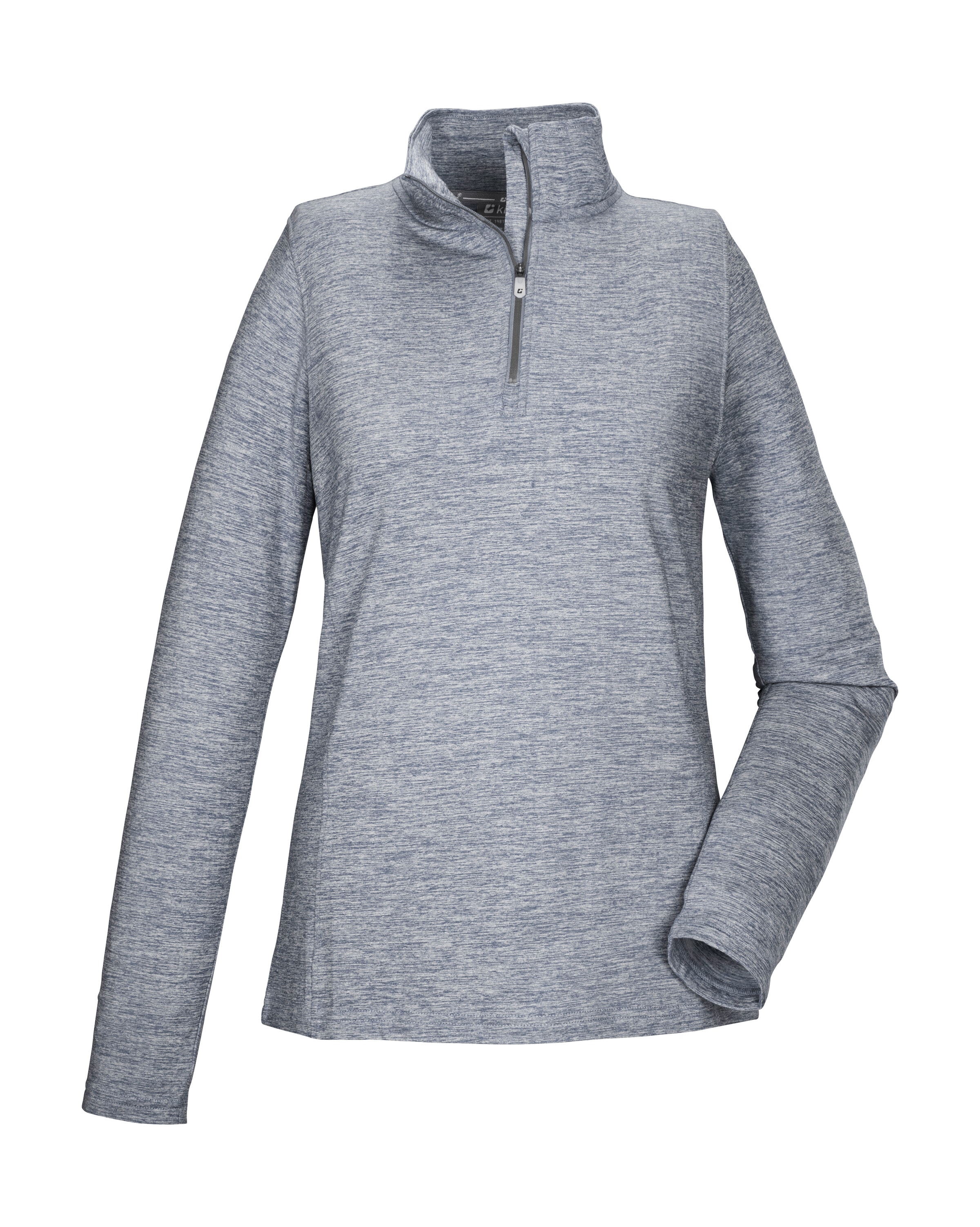 Killtec Langarmshirt »KSW 121 WMN FLX SHRT« Melange Funktionsshirt mit Stehkragen, Reißverschluss und Kinnschutz