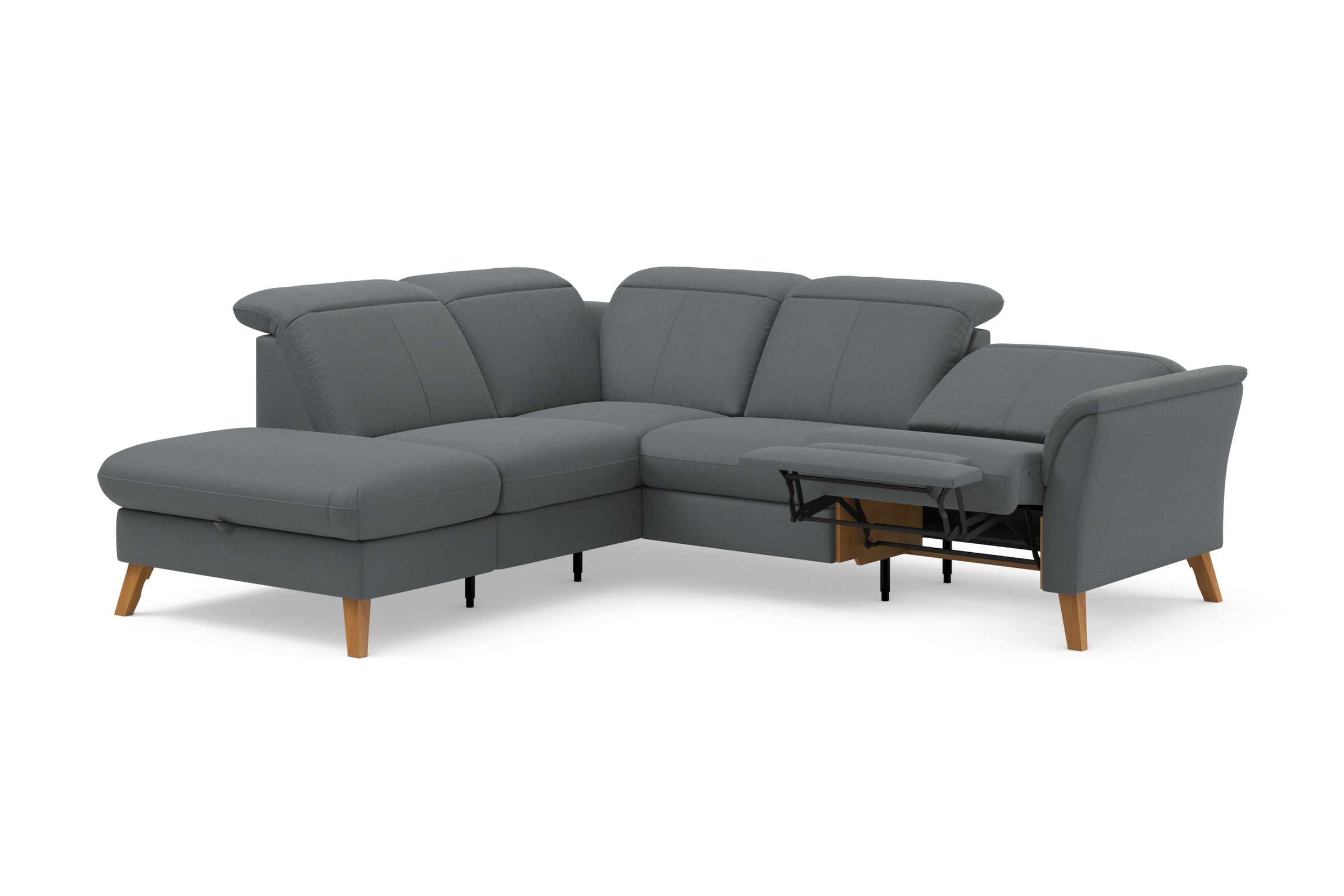 sit&more Ecksofa »Romero L-Form«, wahlweise mit oder ohne TV-Funktion, Bettfunktion, Bettkasten