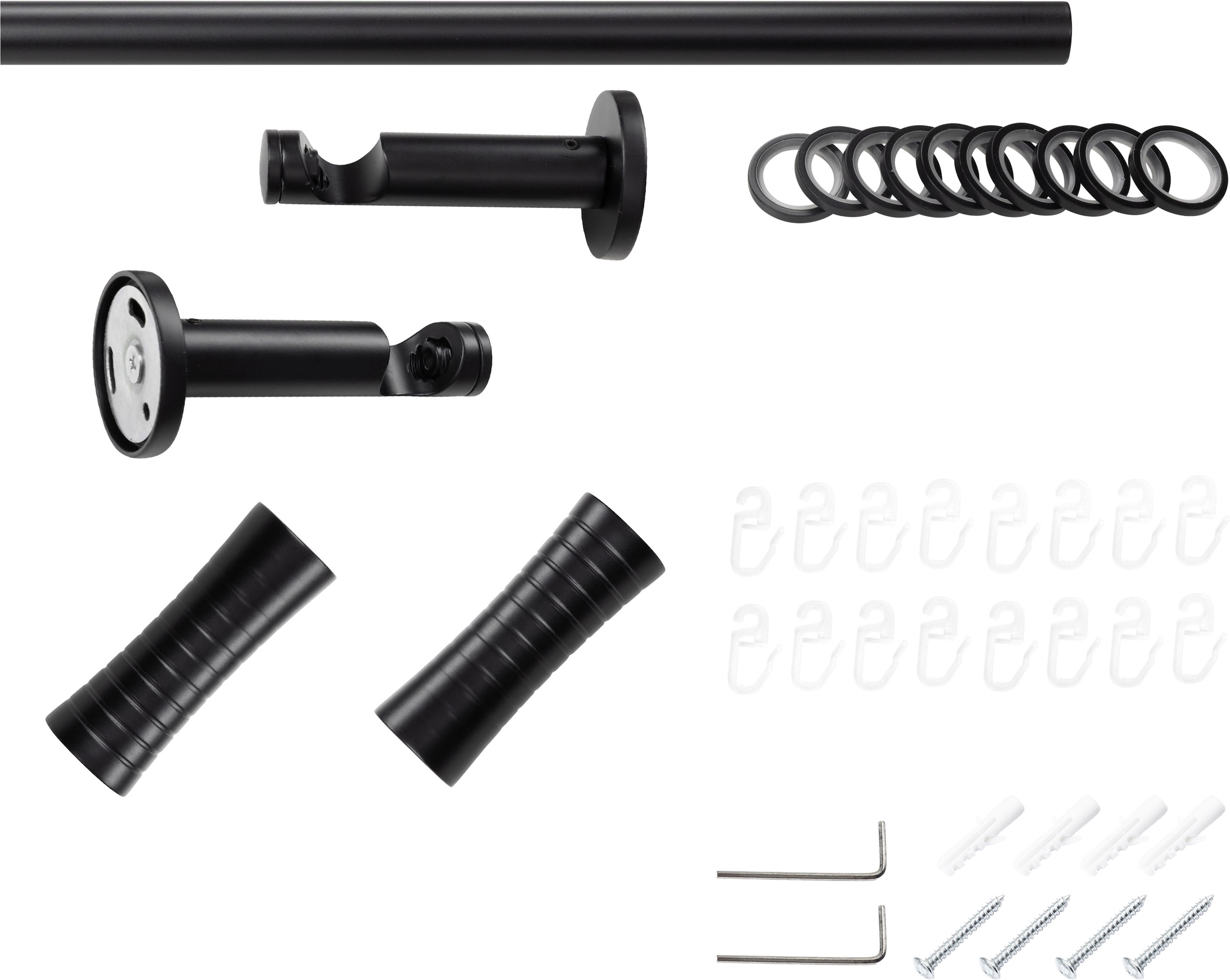 SN DECO GROUP Gardinenstange »Gardinenstange Nancy Ø 19 mm, 1-läufig, Fixmaß, verschraubt« Ø 19 mm Fixmaß;kürzbar