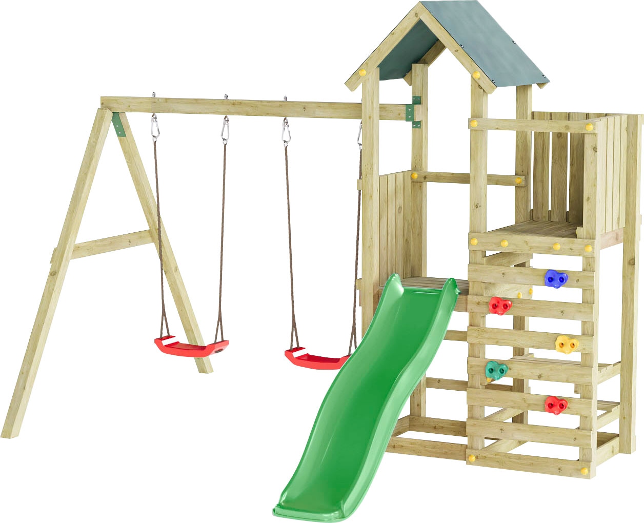 FUNGOO Spielturm »Chester«, mit Schaukel & Rutsche