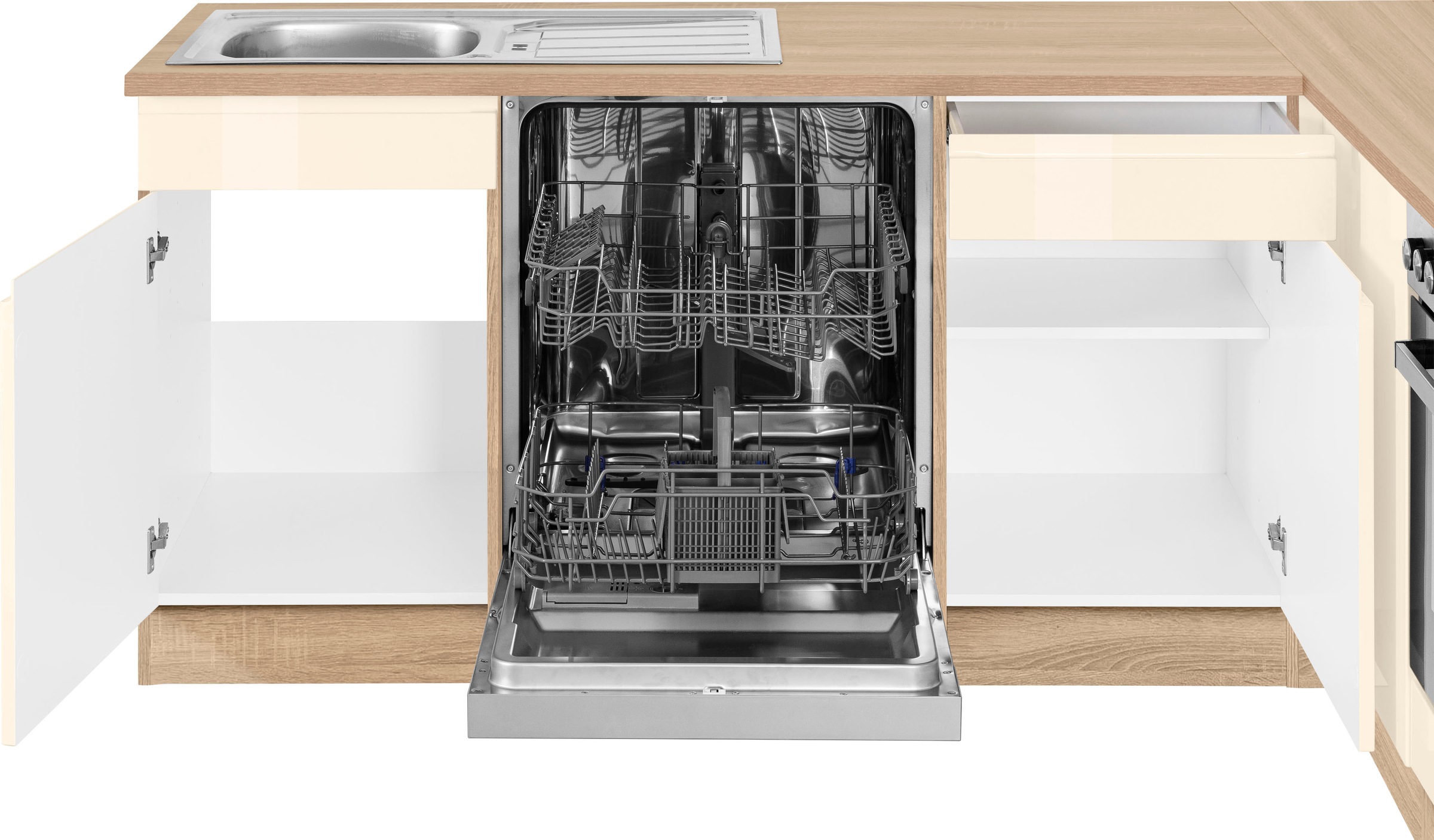 HELD MÖBEL Küche 220/220 mit cm, »Virginia«, wahlweise online bestellen Stellbreite E-Geräten