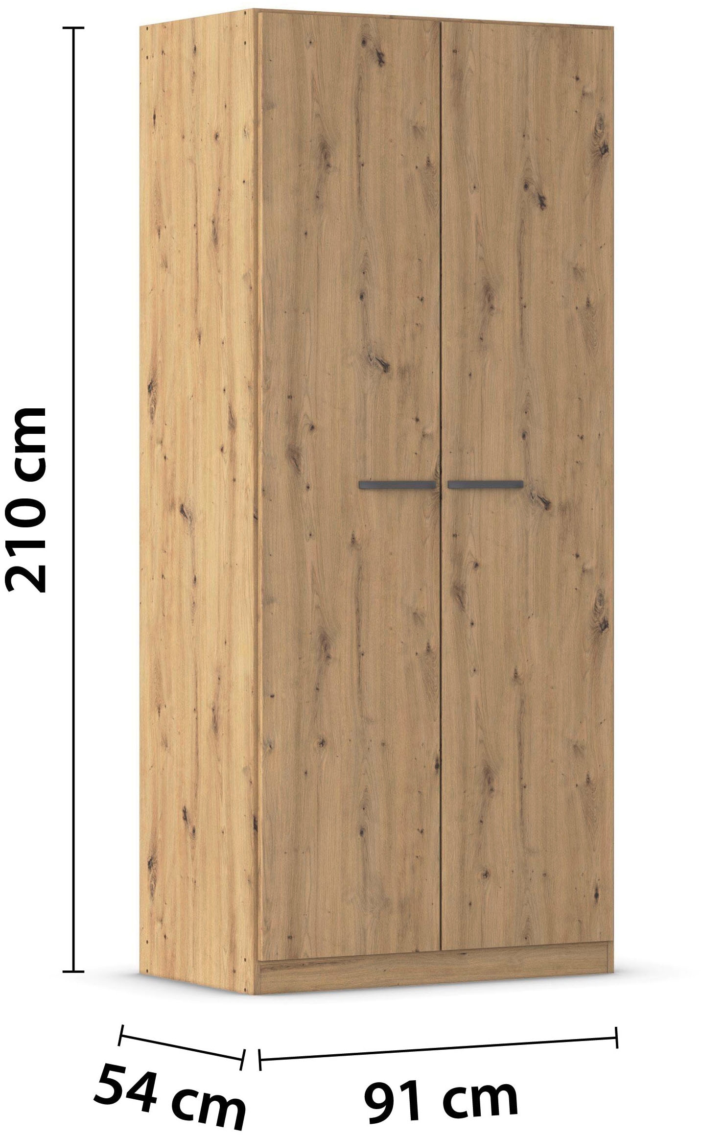 rauch Drehtürenschrank »Kleiderschrank Schrank Garderobe TOPSELLER OTELI inkl. Inneneinteilung« erhältlich in Breiten 91-360 cm, ab Breite 136cm inkl. Innenschubladen,  mit zusätzlichen Einlegeböden, optional mit Spiegel MADE IN GERMANY