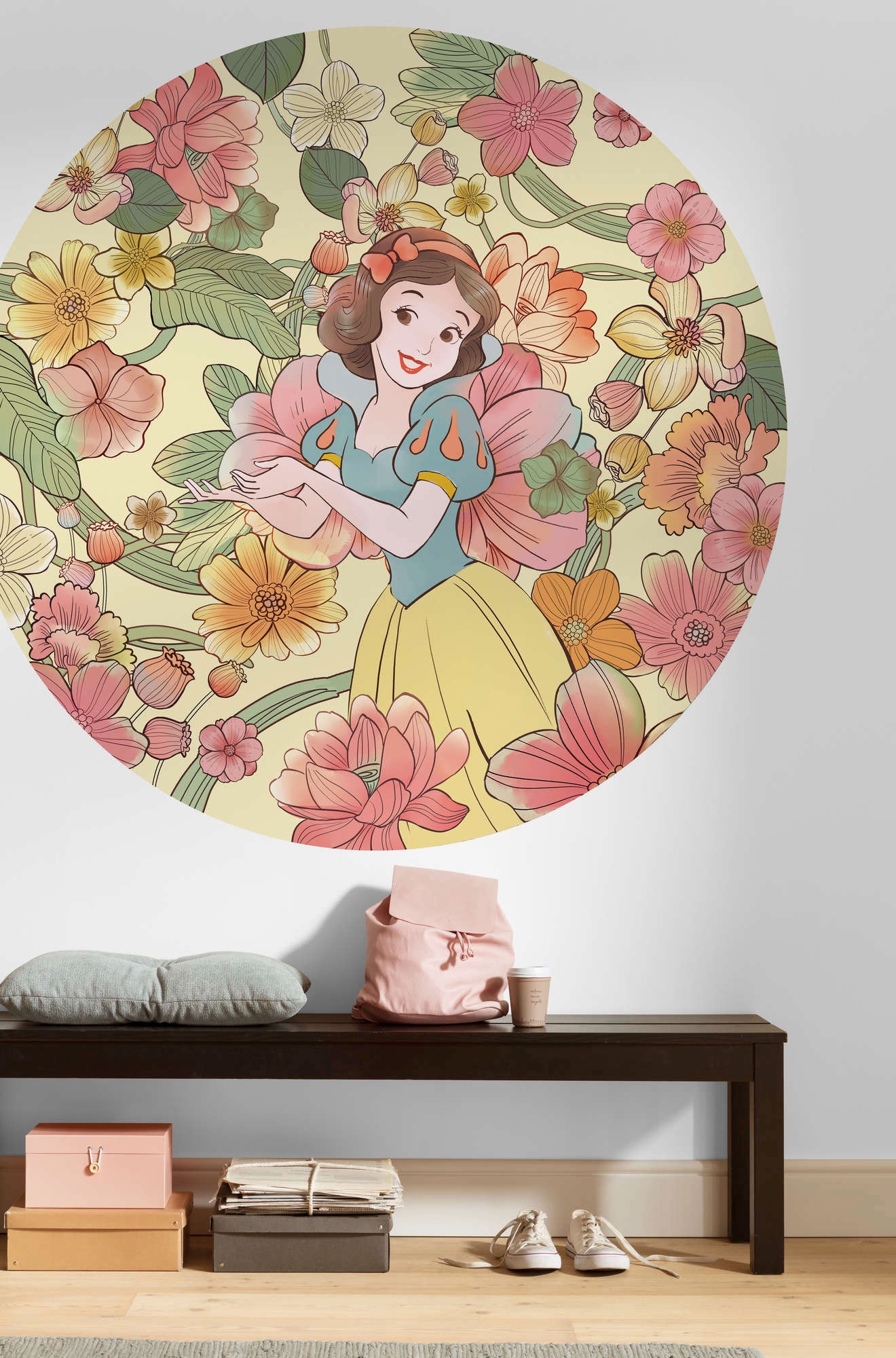 Komar Vliestapete »Vlies selbstklebend - Snow White Endless Summer - Größe 125 x 125 cm«, bedruckt, Kinderzimmer