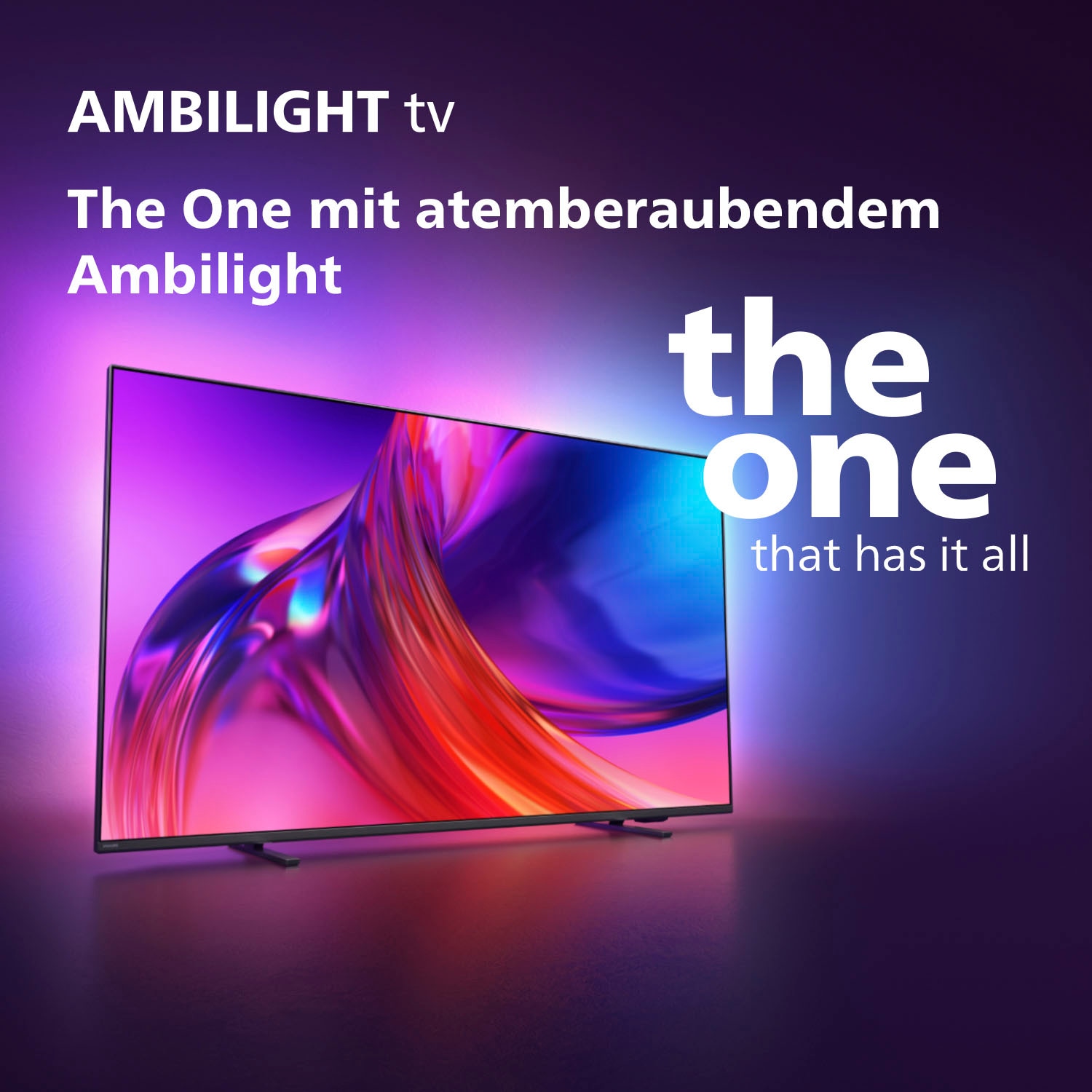 Philips LED-Fernseher, 164 cm/65 Zoll, 4K Ultra HD, Android TV-Google TV-Smart-TV, 3-seitiges Ambilight