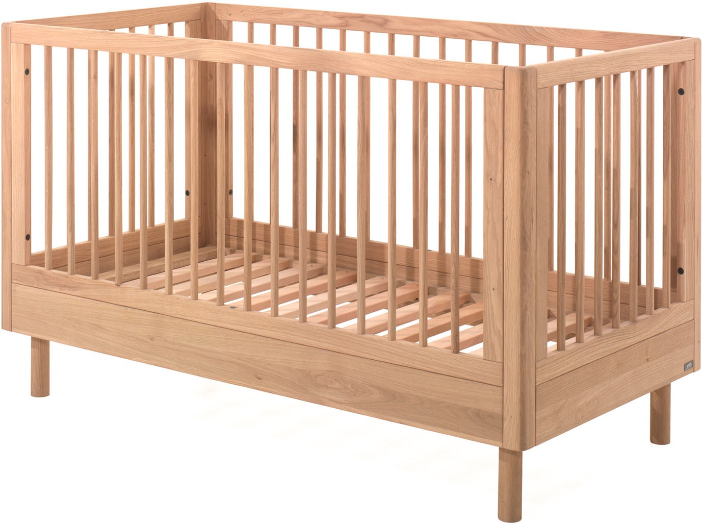 Home affaire Babybett »hochwertig, stabil gebaut, Made in Europe, Oberfläche geölt lt. EN71-3«, 70/140 cm, mit Schlupfsprossen und Lattenrost, höhenverstellbar