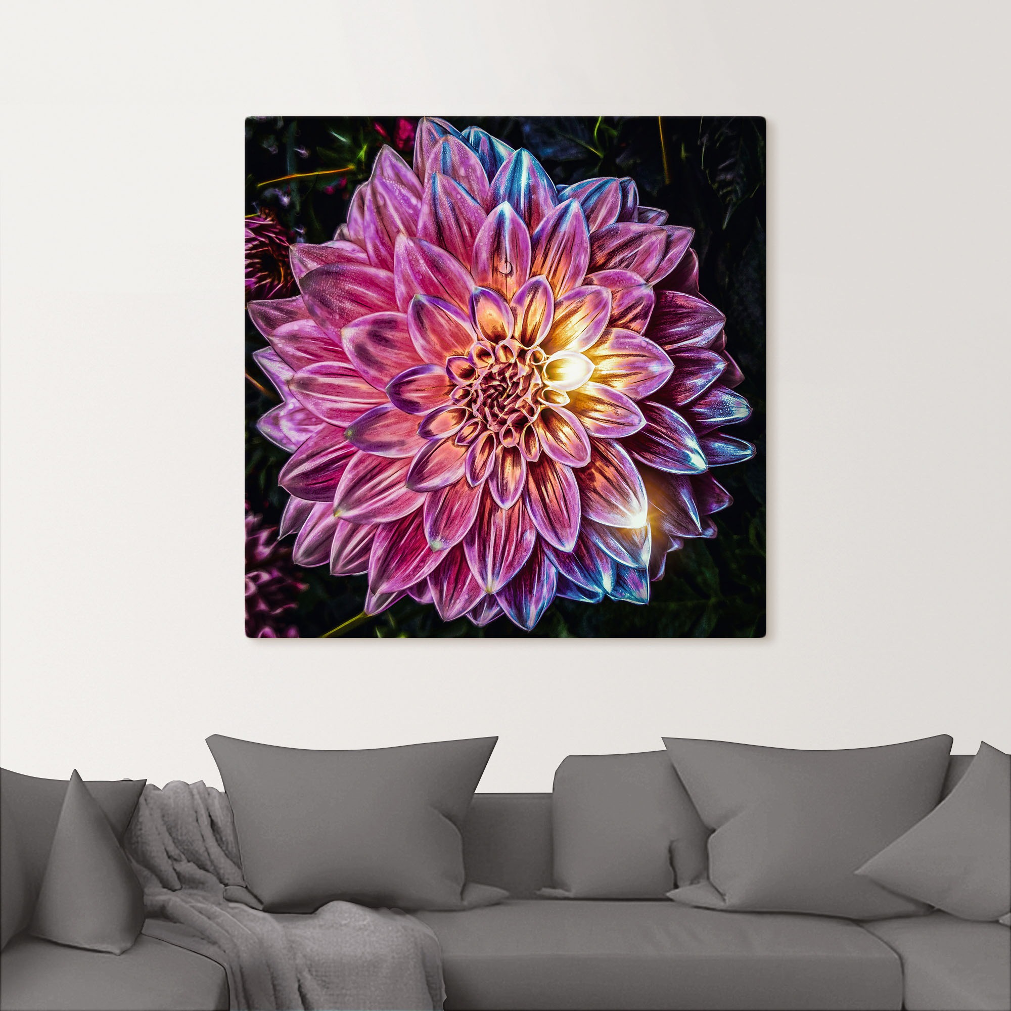 Artland Wandbild »Lila Blüte beleuchtet«, Blumenbilder, (1 St.), als Alubild, Leinwandbild, Wandaufkleber oder Poster in versch. Größen