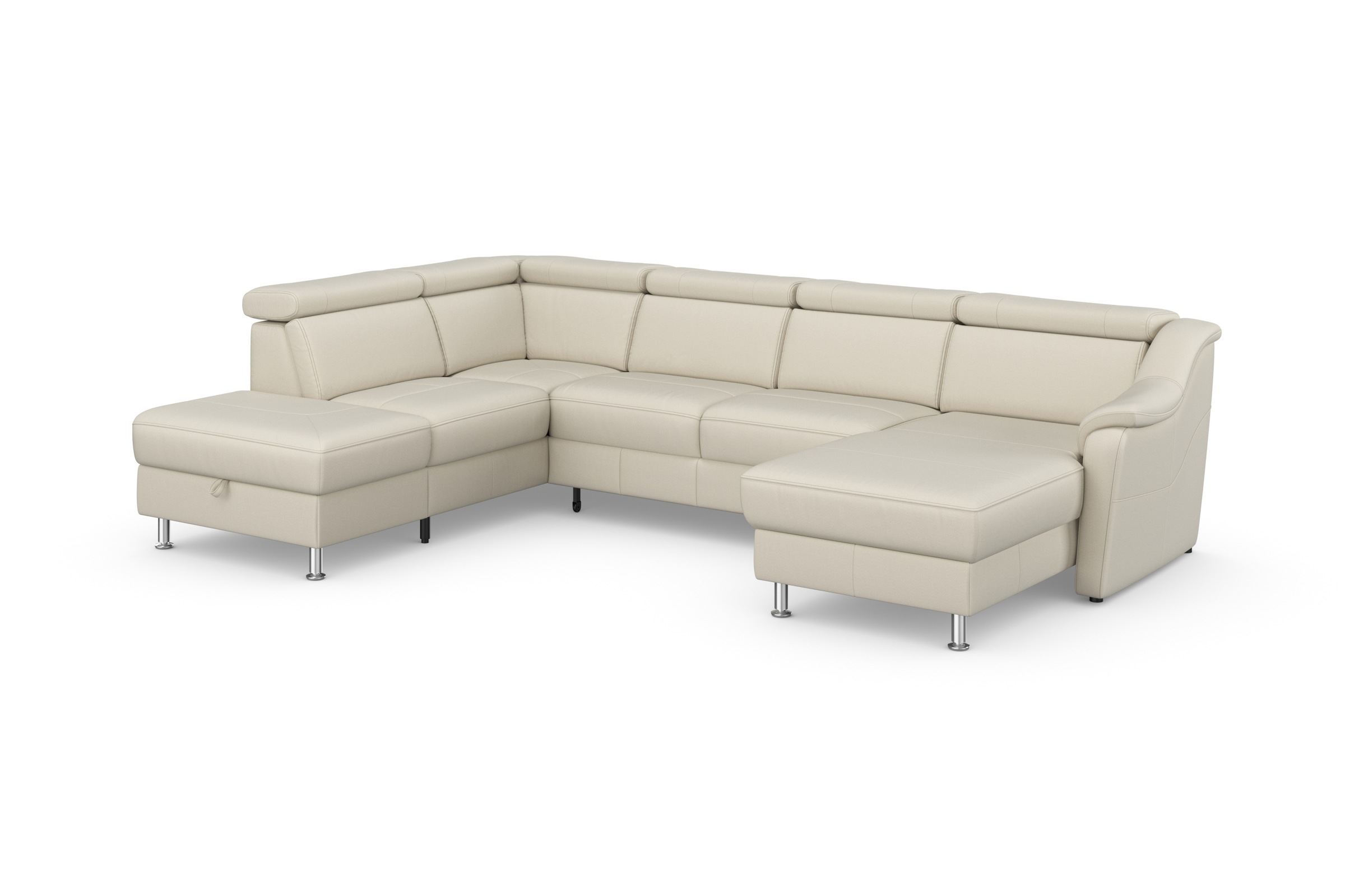sit&more Wohnlandschaft »Freetown U-Form«, Kopfteilverstellung und Federkern, wahlweise mit Bettfunktion