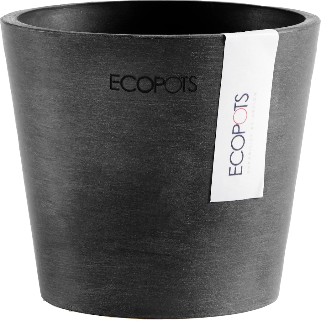 ECOPOTS Blumentopf »AMSTERDAM Mini Dark Grey«, BxTxH: 10,5x10,5x9,2 cm