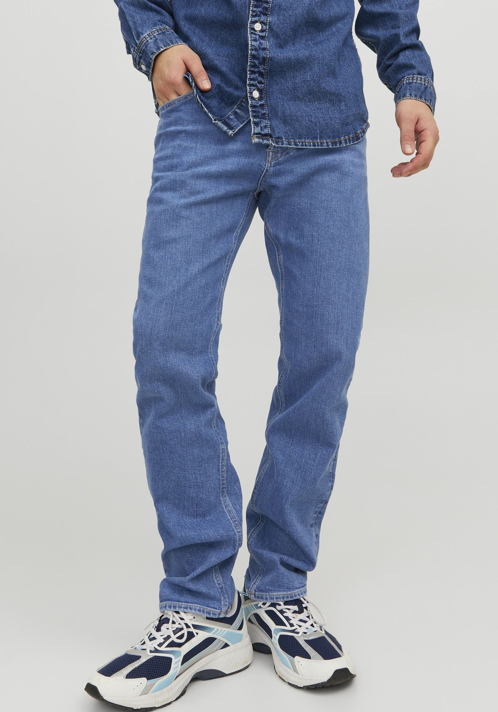 Tapered-fit-Jeans »JJIMIKE JJORIGINAL AM 385 NOOS«
