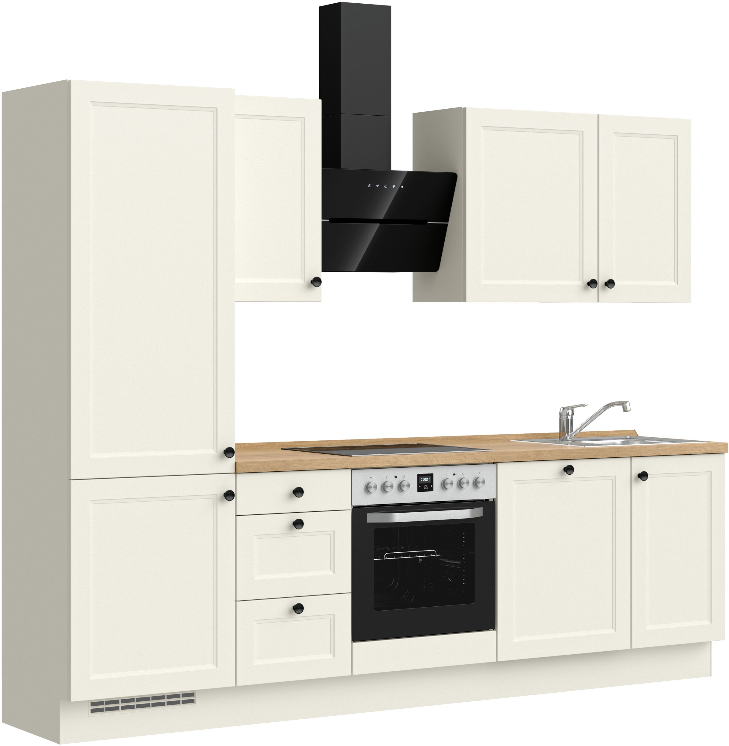 nobilia® Küchenzeile »"Cascada II"«, vormontiert, Breite 270 cm, Ausrichtung wählbar, wahlw. mit E-Geräten