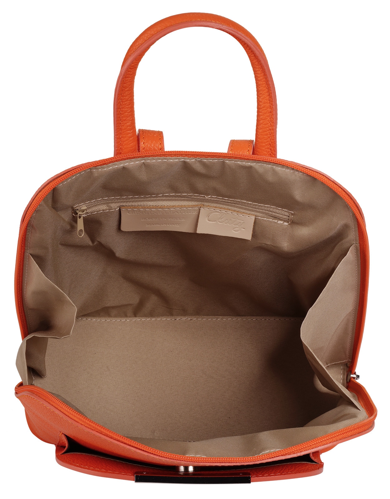 Cluty Cityrucksack, echt Leder, Made in Italy