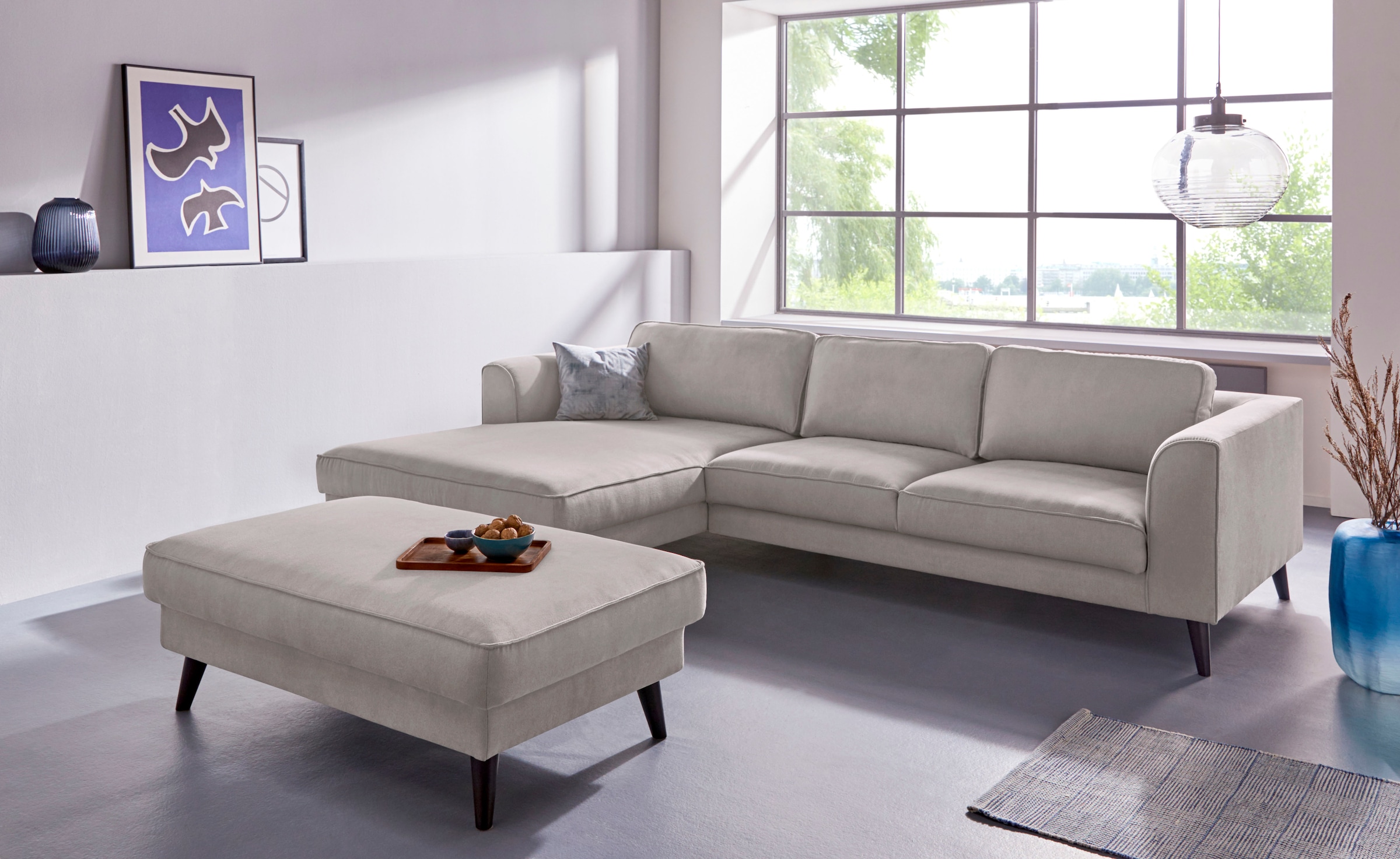 INOSIGN Ecksofa »Lumber Jack, elegant und bequem, Breite 280, hoher Fuß,  L-Form« in moderner Optik