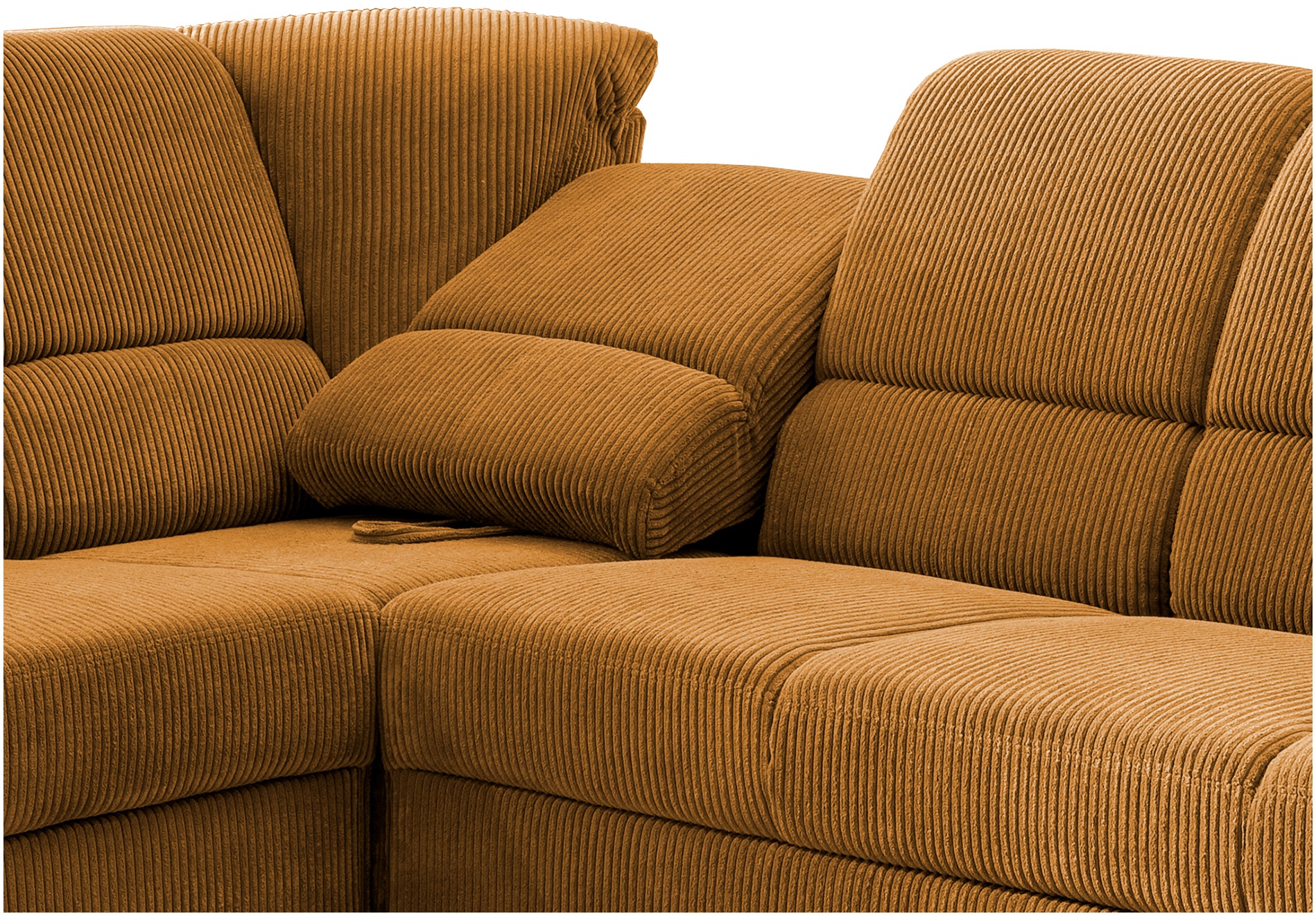 Home affaire Ecksofa »Pisa L-Form, mit Schlaffunktion, Stauraum, 2x höhenverstellbare«, Kopfstützen und Relaxfunktion im Eckelement