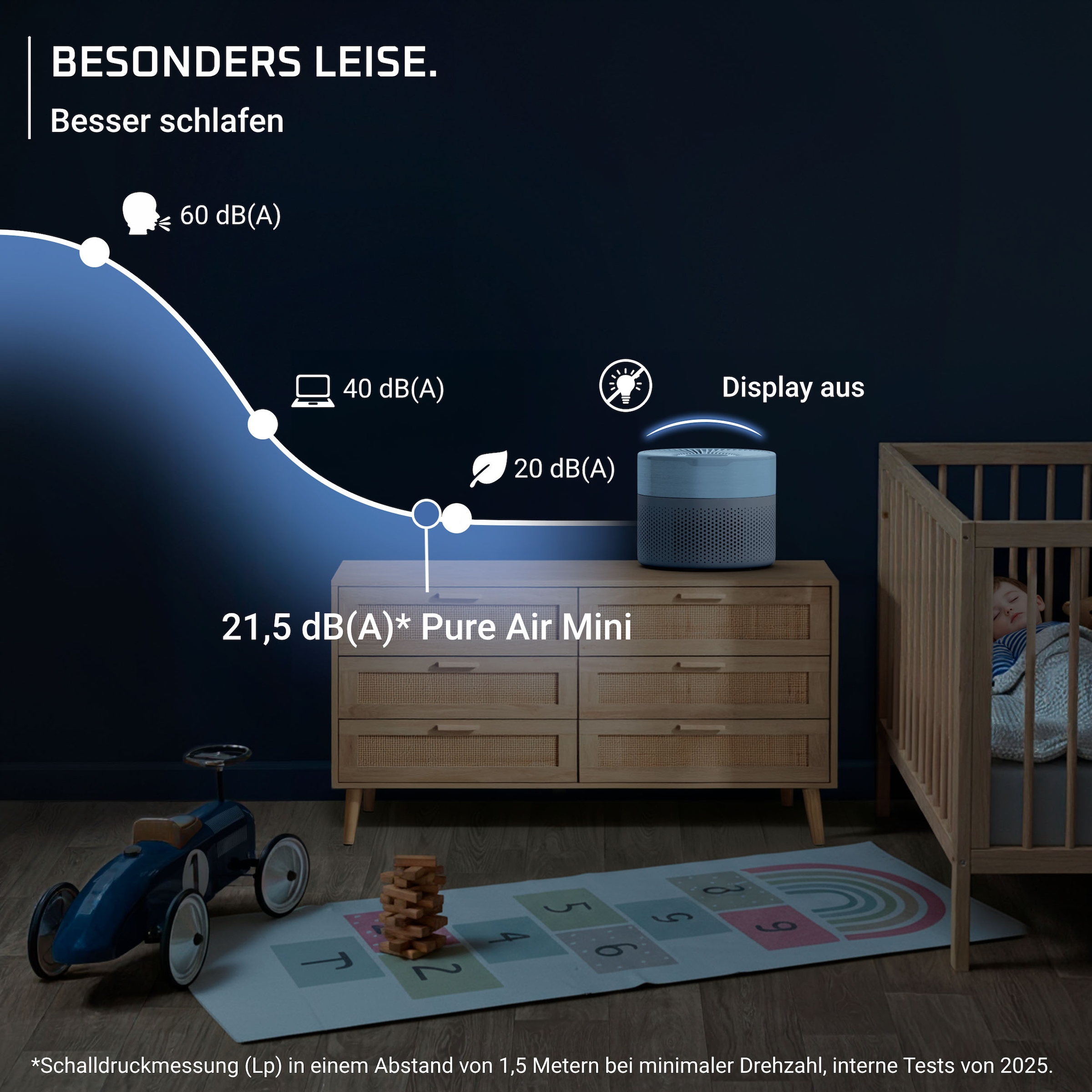 Rowenta Luftreiniger »Pure Air Mini, für zu Hause, ultrakompakt« für 22 qm Räume besonders leise, Nachtmodus, reduziert unangenehme Gerüche