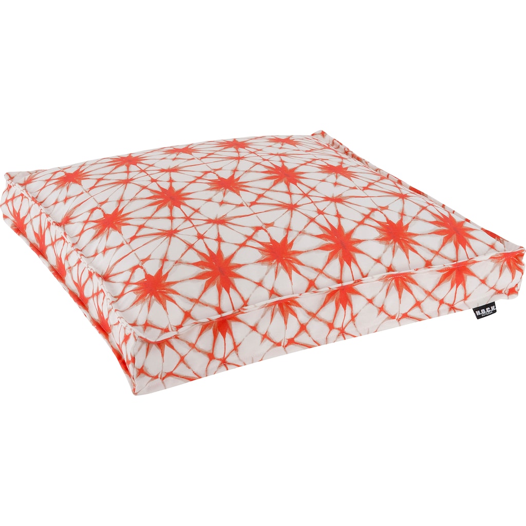 H.O.C.K. Sitzkissen »Badu Batik Saphire Outdoor«, wasserabweisend