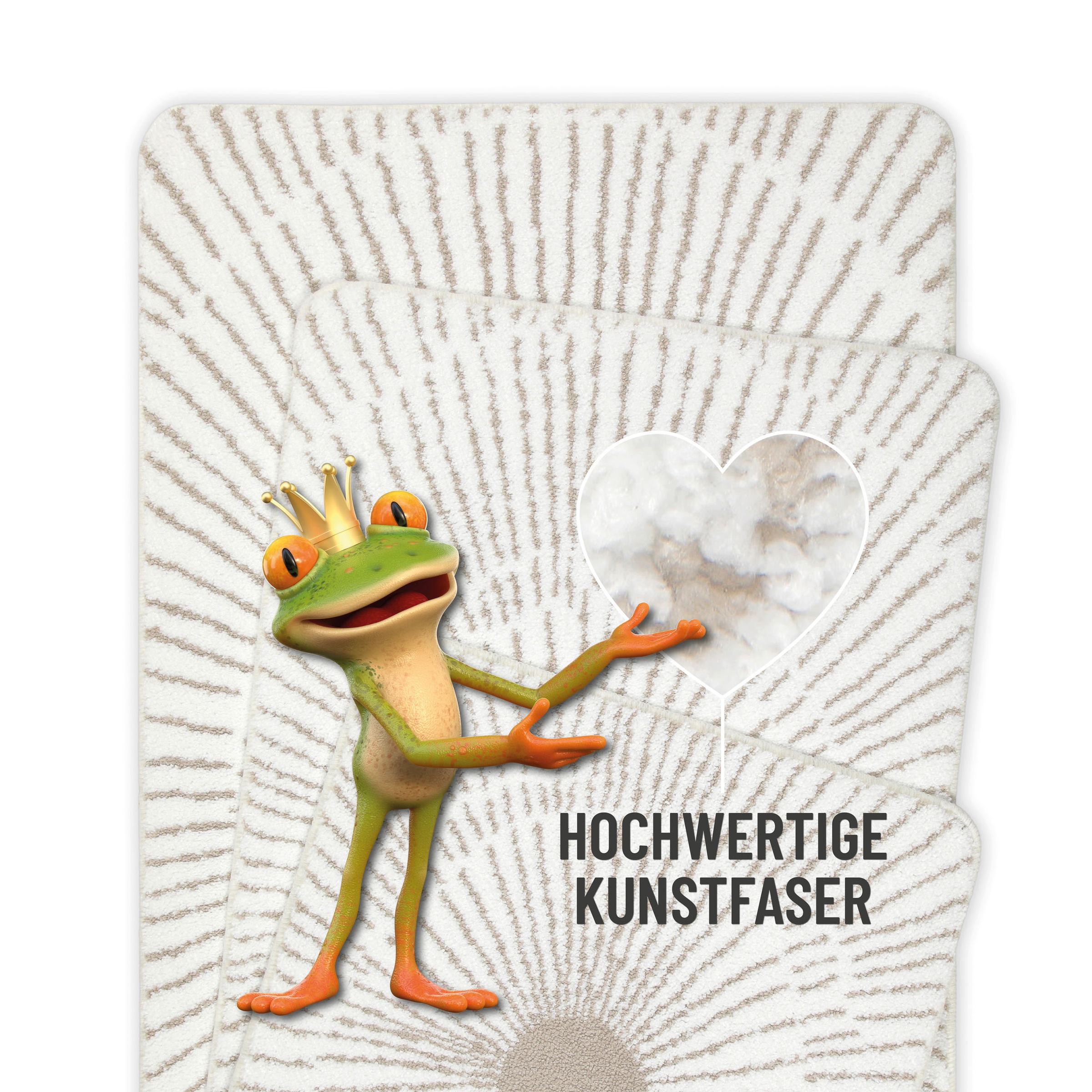 Wecon home Basics Badematte »Jasbeer«, waschbar, rutschfest, strapazierfähig, pflegeleicht mit Linien Design