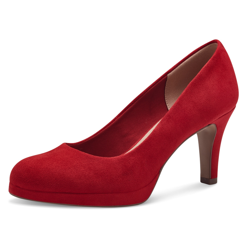 TAMARIS Pumps Abendschuh, Festtagsschuh, mit bezogenem Trichterabsatz, schmale Form rot 38 38 Klassischer Pumps in abgerundeter Form