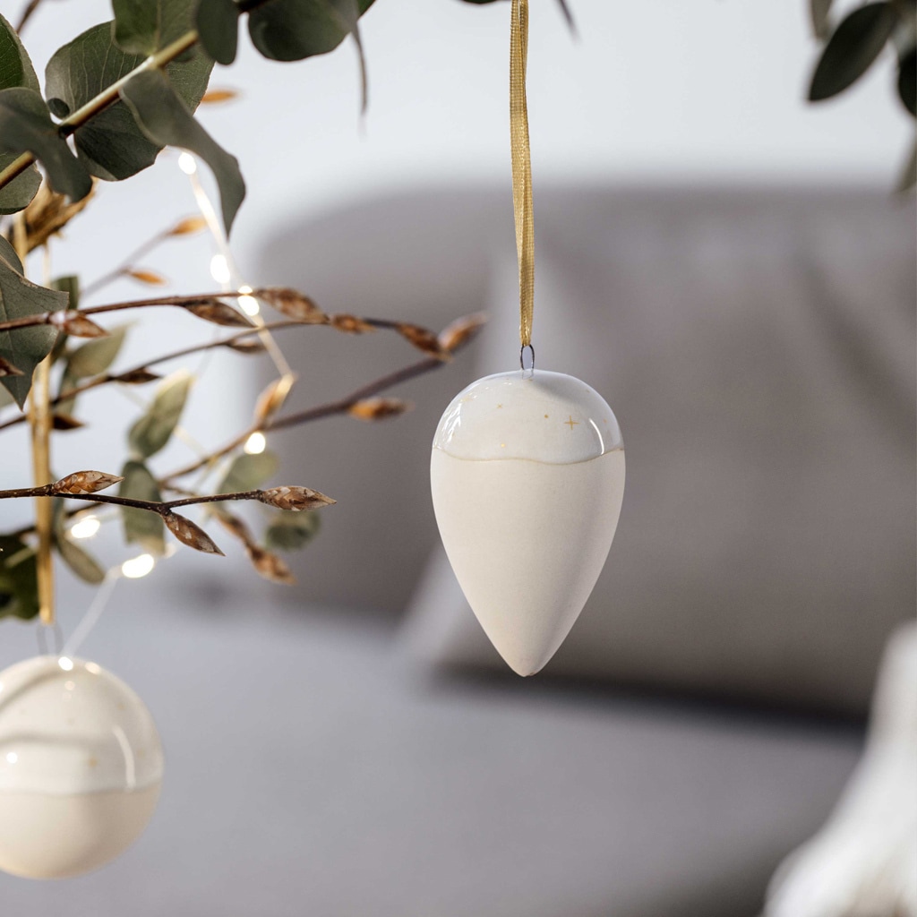 like. by Villeroy & Boch Weihnachtsfigur »Ornament Tropfen Winter Glow beige«