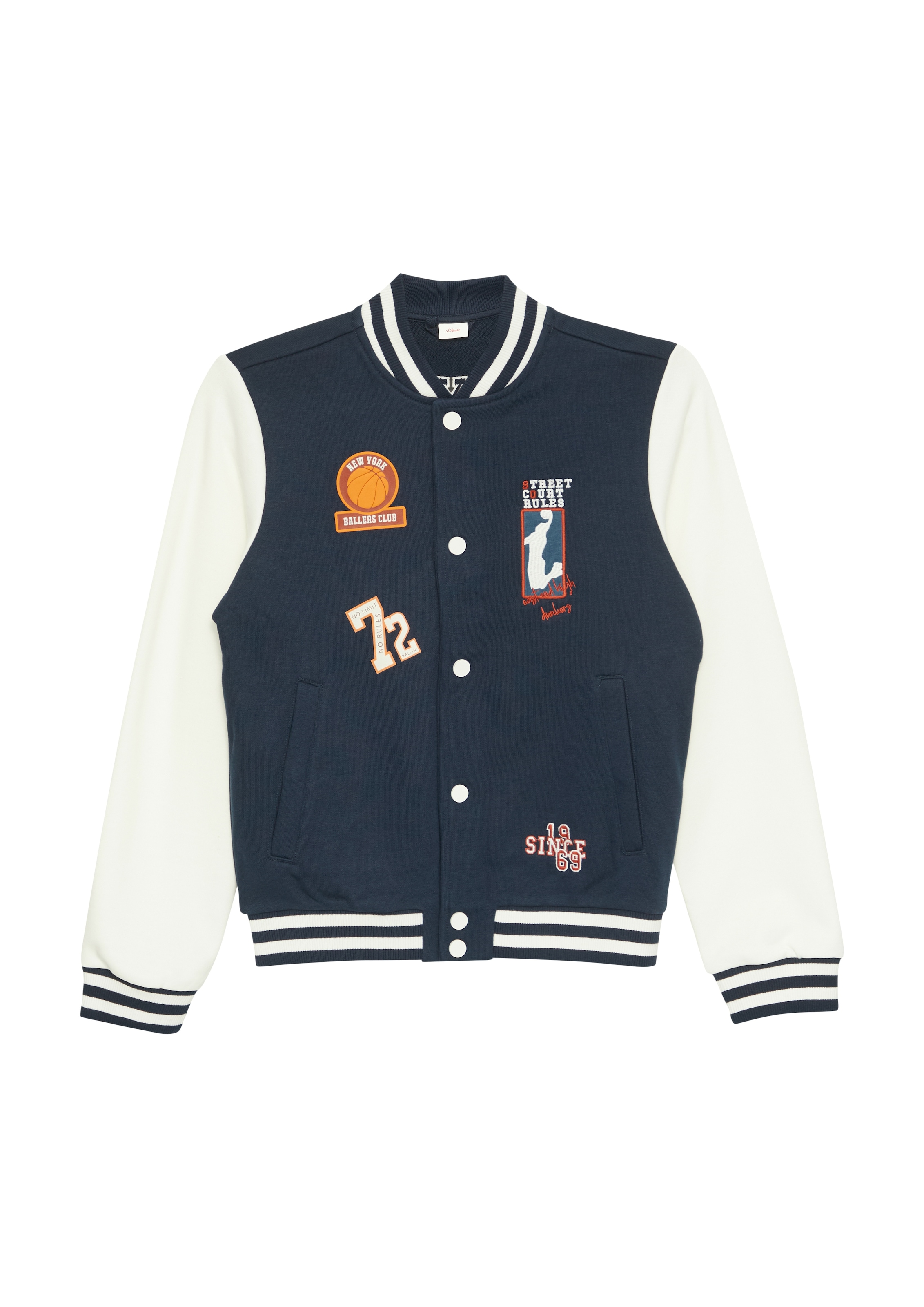 s.Oliver Junior Sweatjacke, mit Sport-Patches