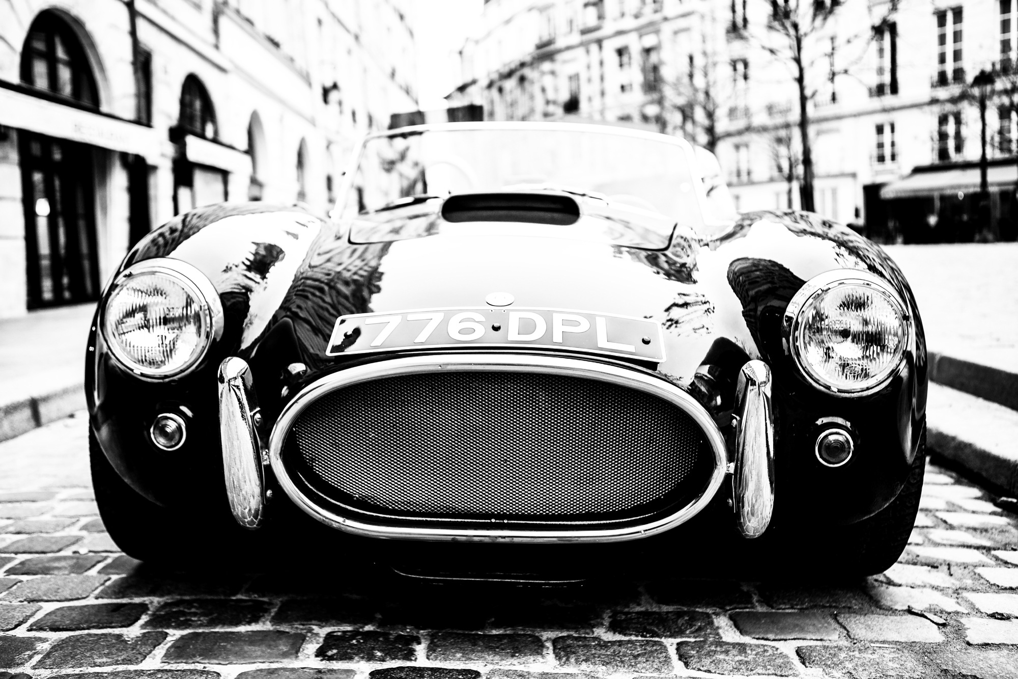queence Leinwandbild »Oldtimer«, Auto-Modern-Kunst-Schwarz-Weiß, (1 St.), A günstig online kaufen