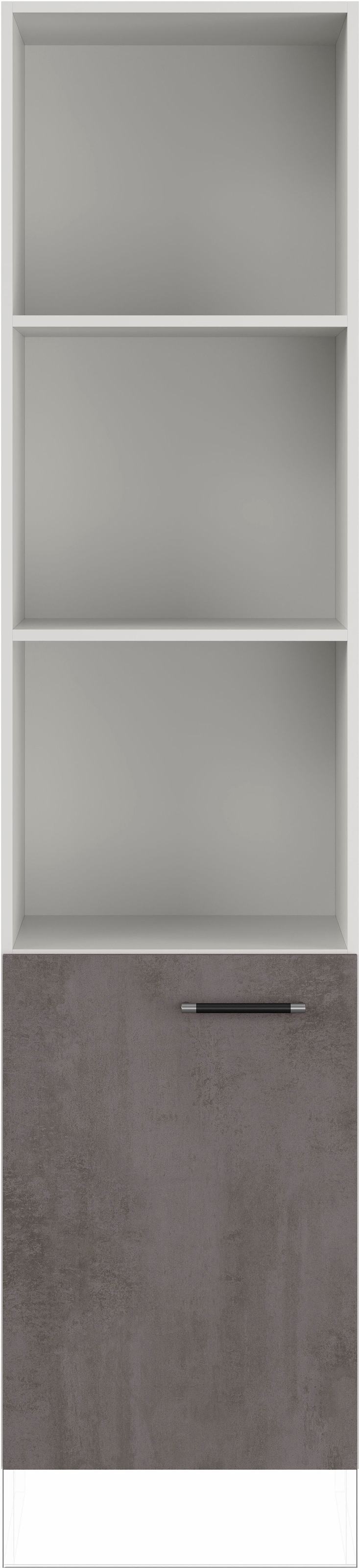 IMPULS KÜCHEN Seitenschrank »"Prag", Breite/Höhe: 50/205,1 cm« vormontiert, mit Drehtür, mit verstellbaren Fachböden